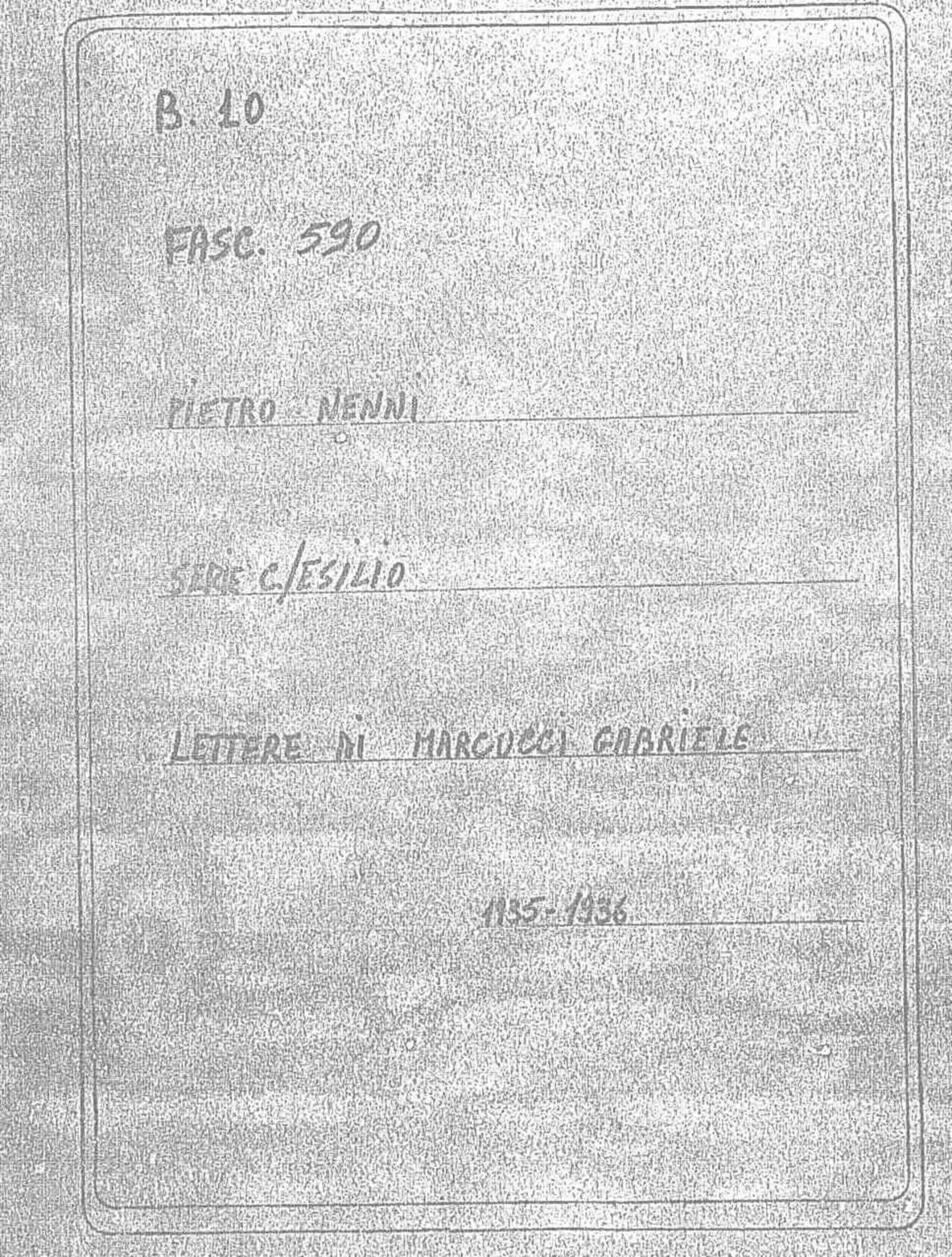 Marcucci Gabriele, 1935 giu. 13 - 1936 ott. 17