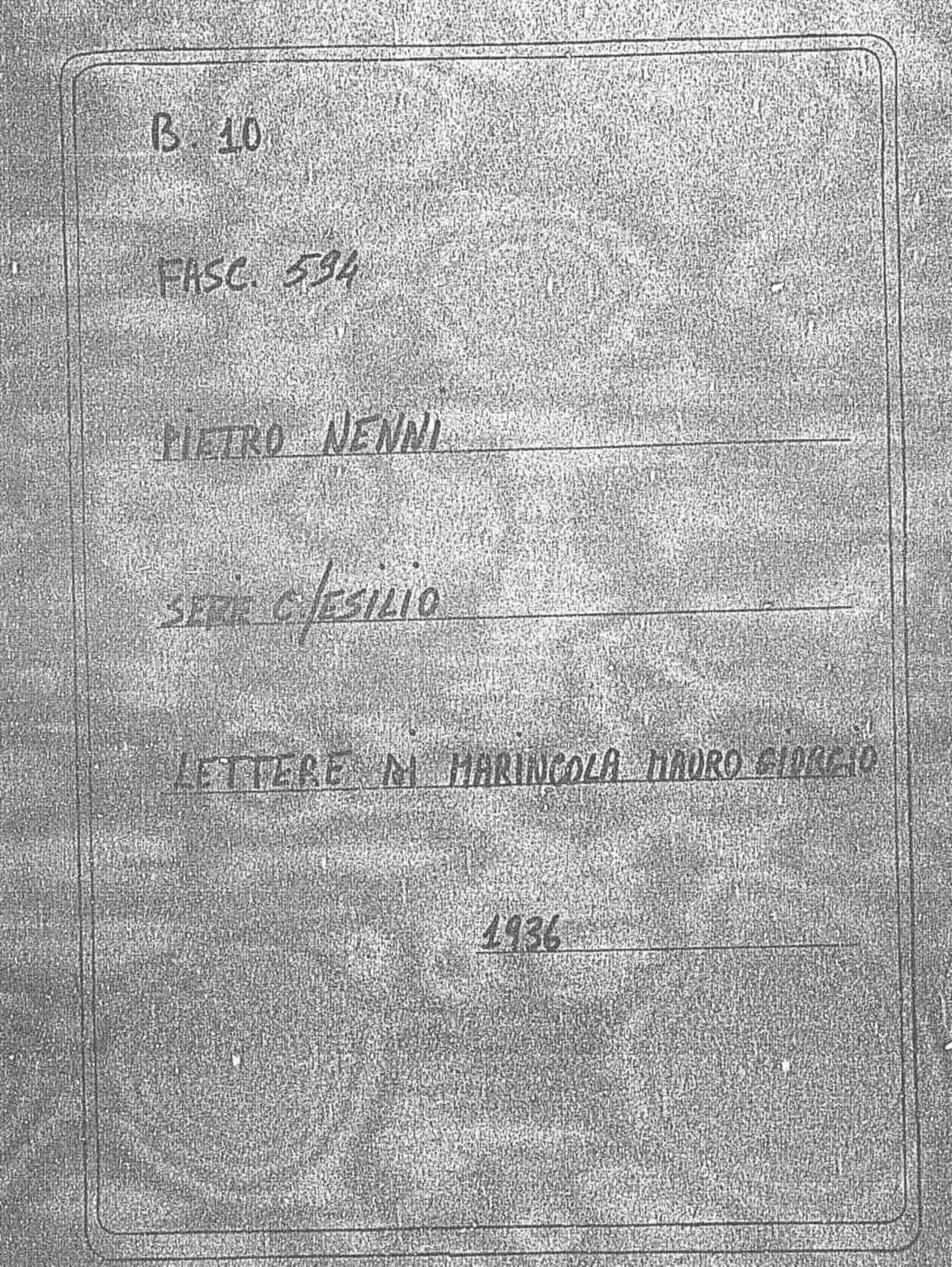 Marincola Mauro Giorgio, 1936 mar. 3