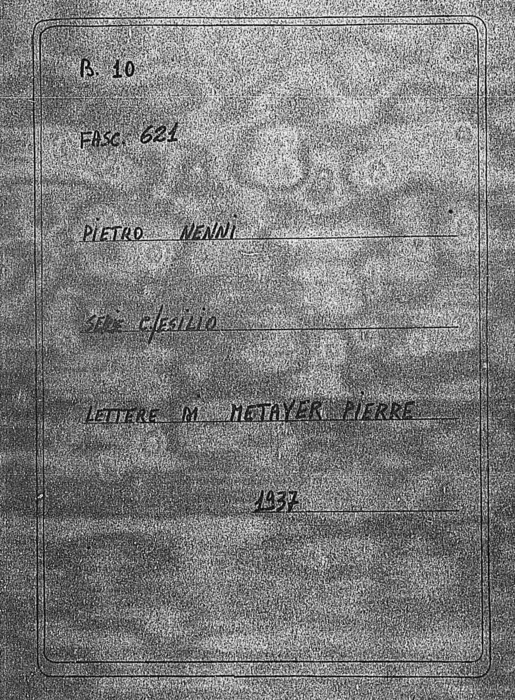 Metayer Pierre, 1937 dic. 13