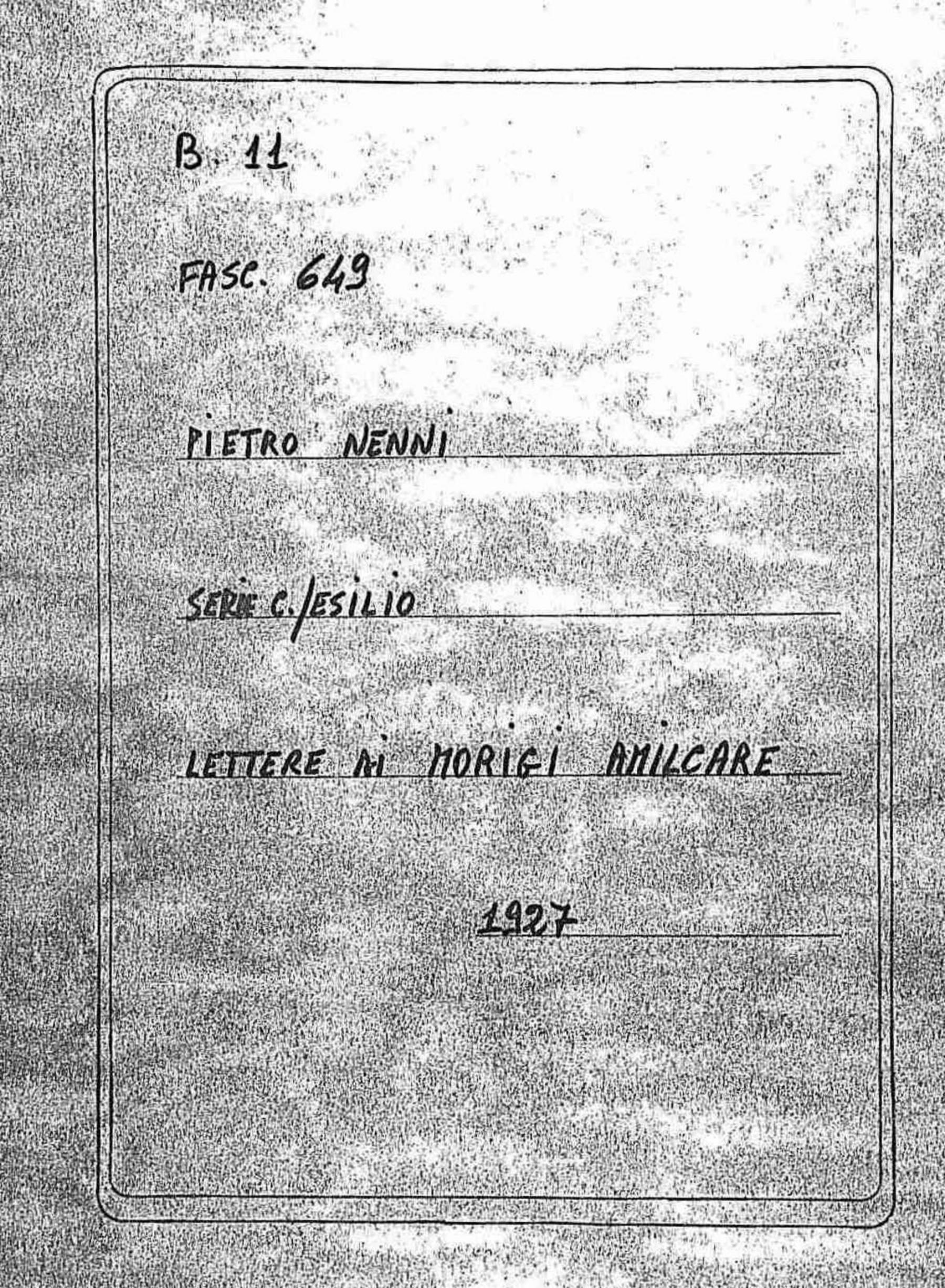 Morigi Amilcare, 1927 mar. 21