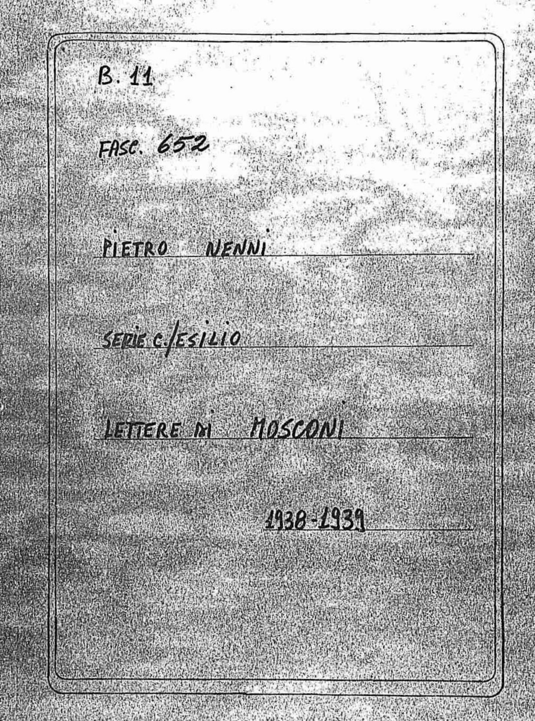 Mosconi, 1938 apr. 25 - 1939 mar. 28