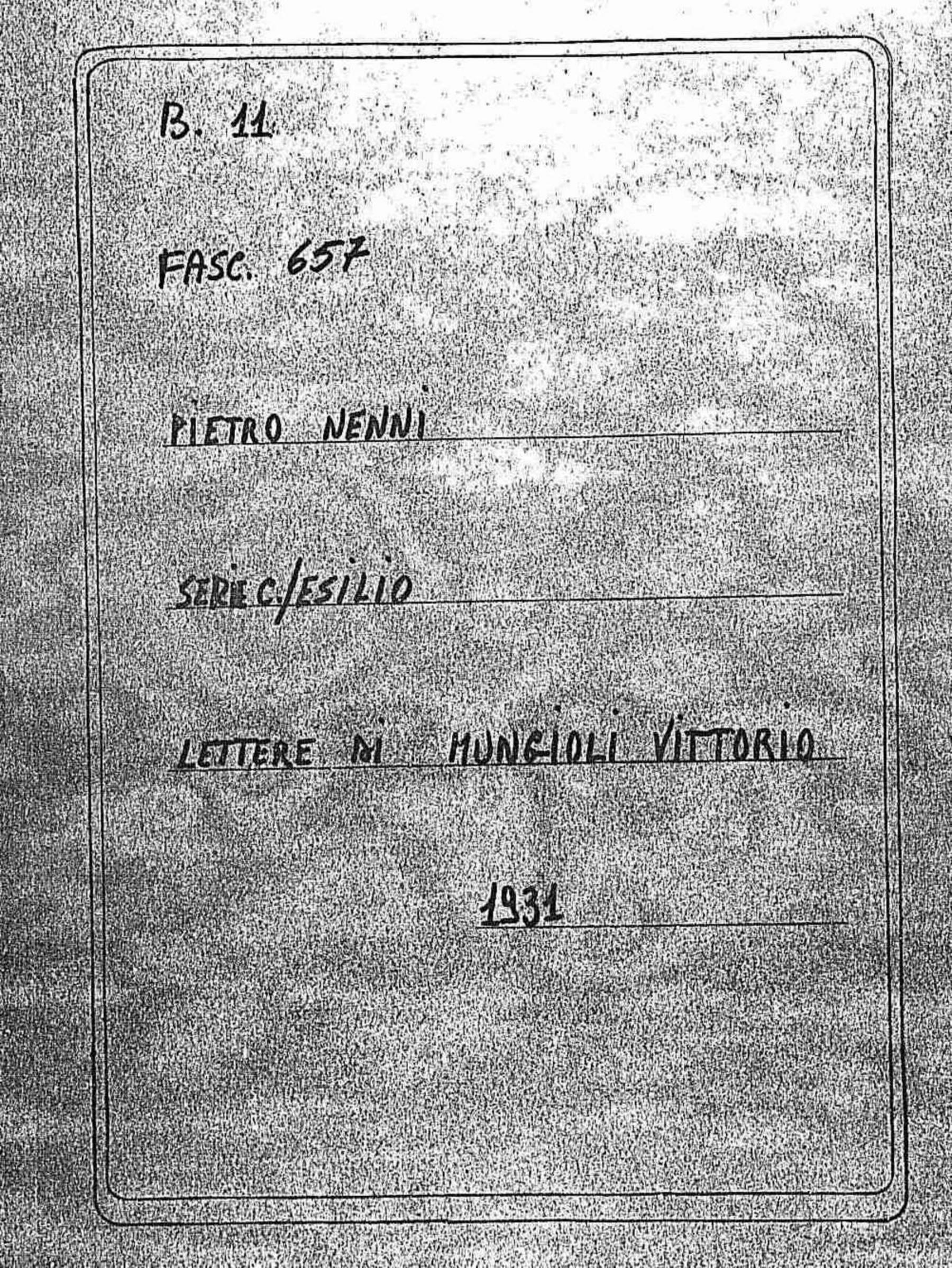 Mungioli Vittorio, 1931 apr. 21