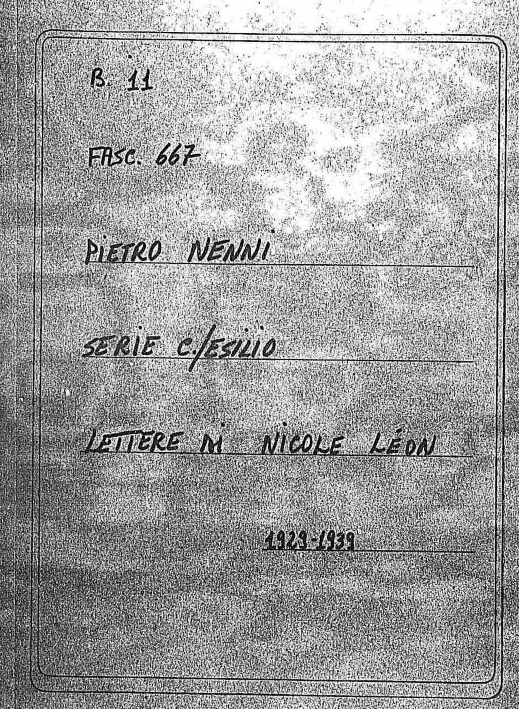 Nicole Léon, 1929 set. 17 - 1939 mag. 27