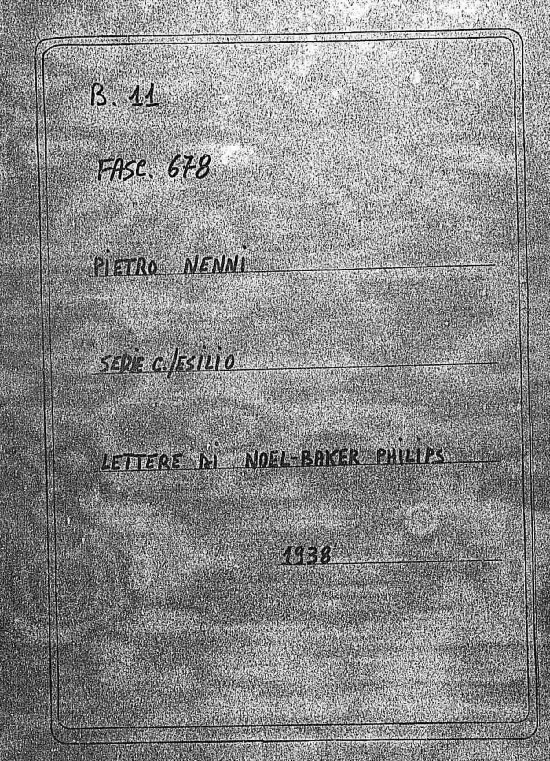 Noel-Baker Philips, 1938 mar. 7 - ago. 2