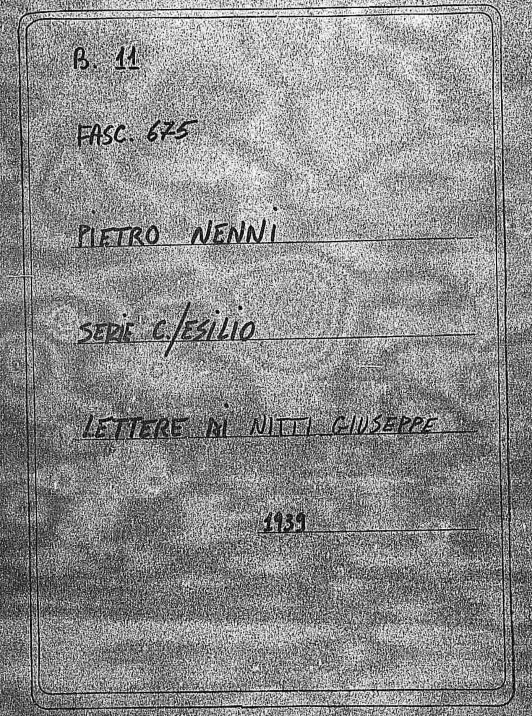 Nitti Giuseppe, 1939 mar. 30