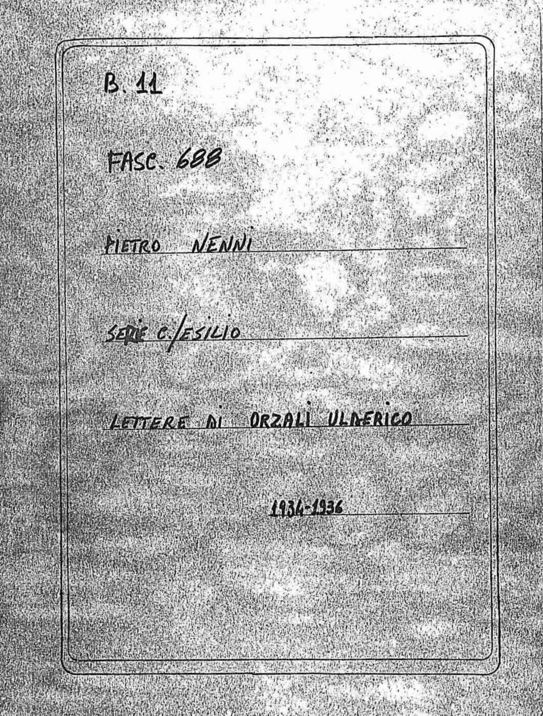 Orzali Ulderico, 1934 dic. 20 - 1936 mar. 25