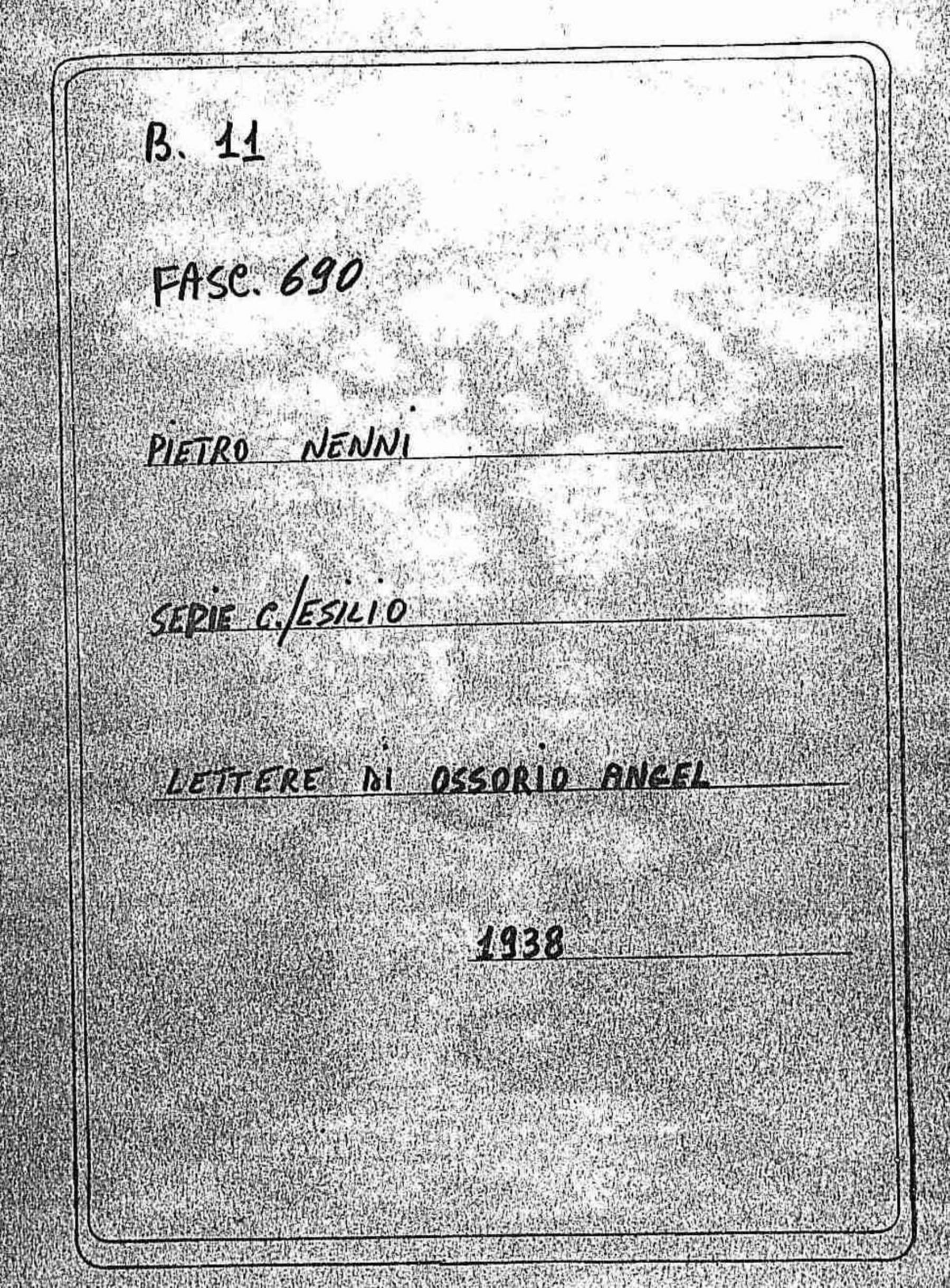 Ossorio Angel, 1938 mar. 10