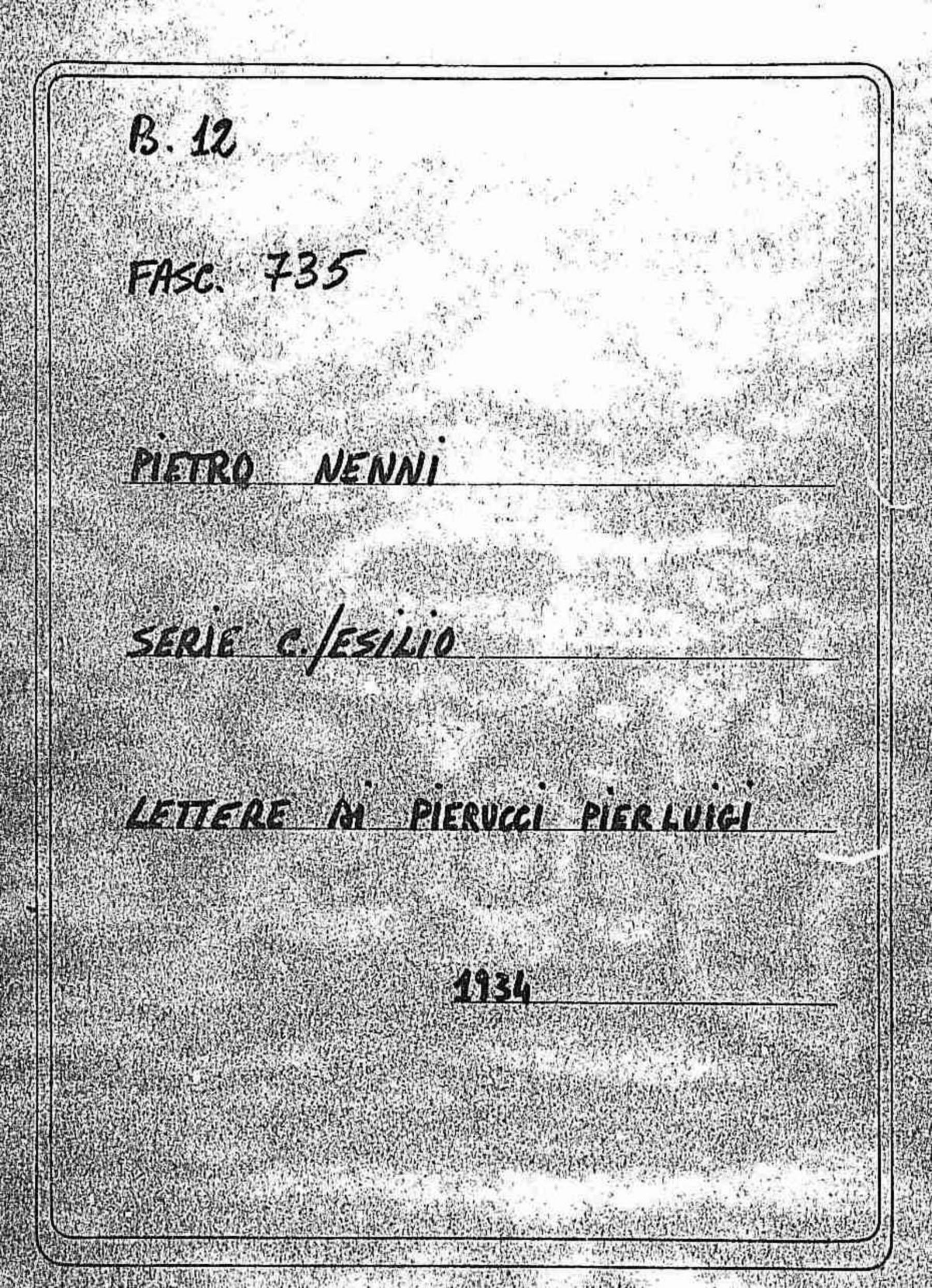 Pierucci Pier Luigi, 1934 ott. 25