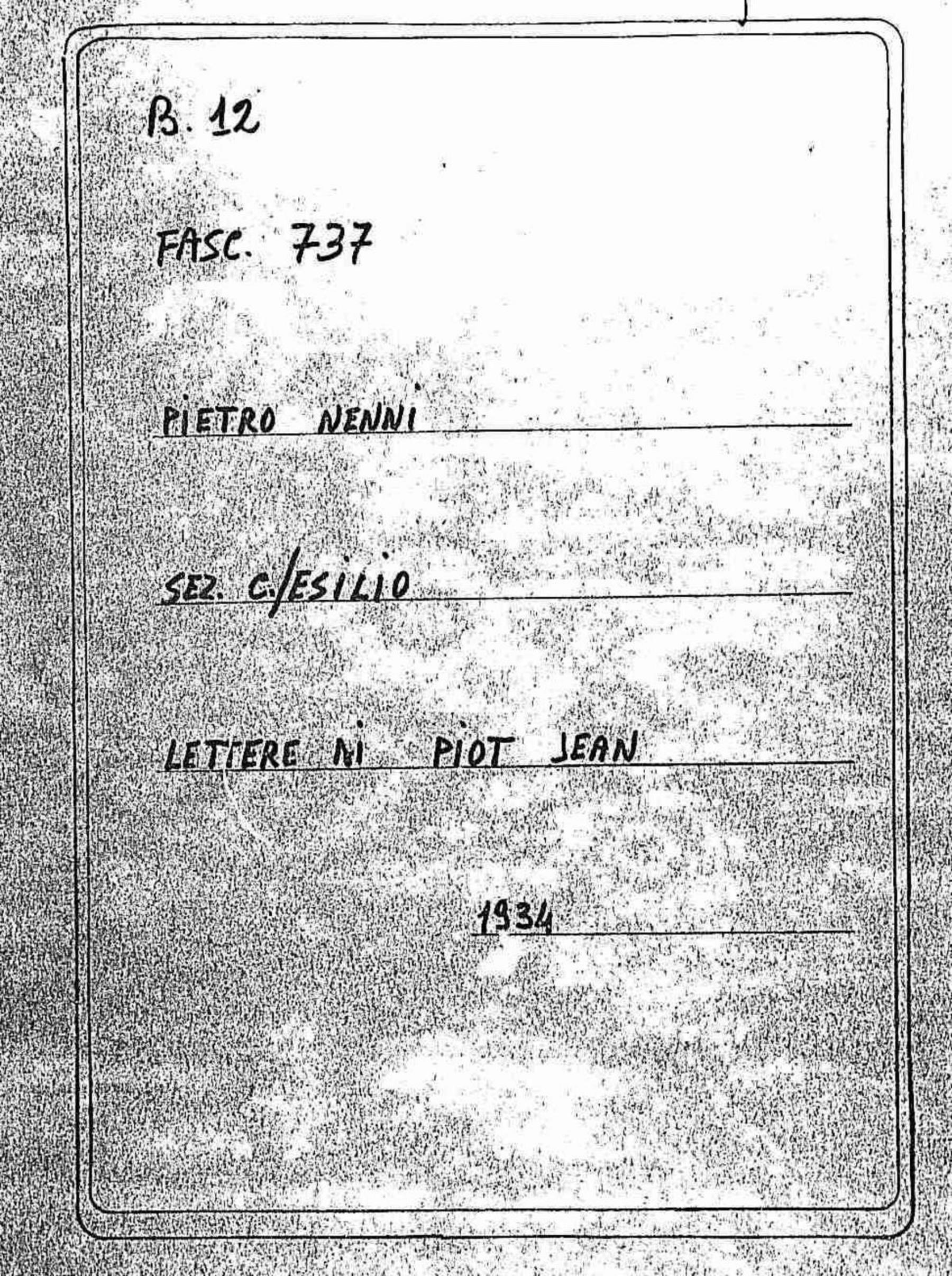 Piot Jean, 1934 set. 16