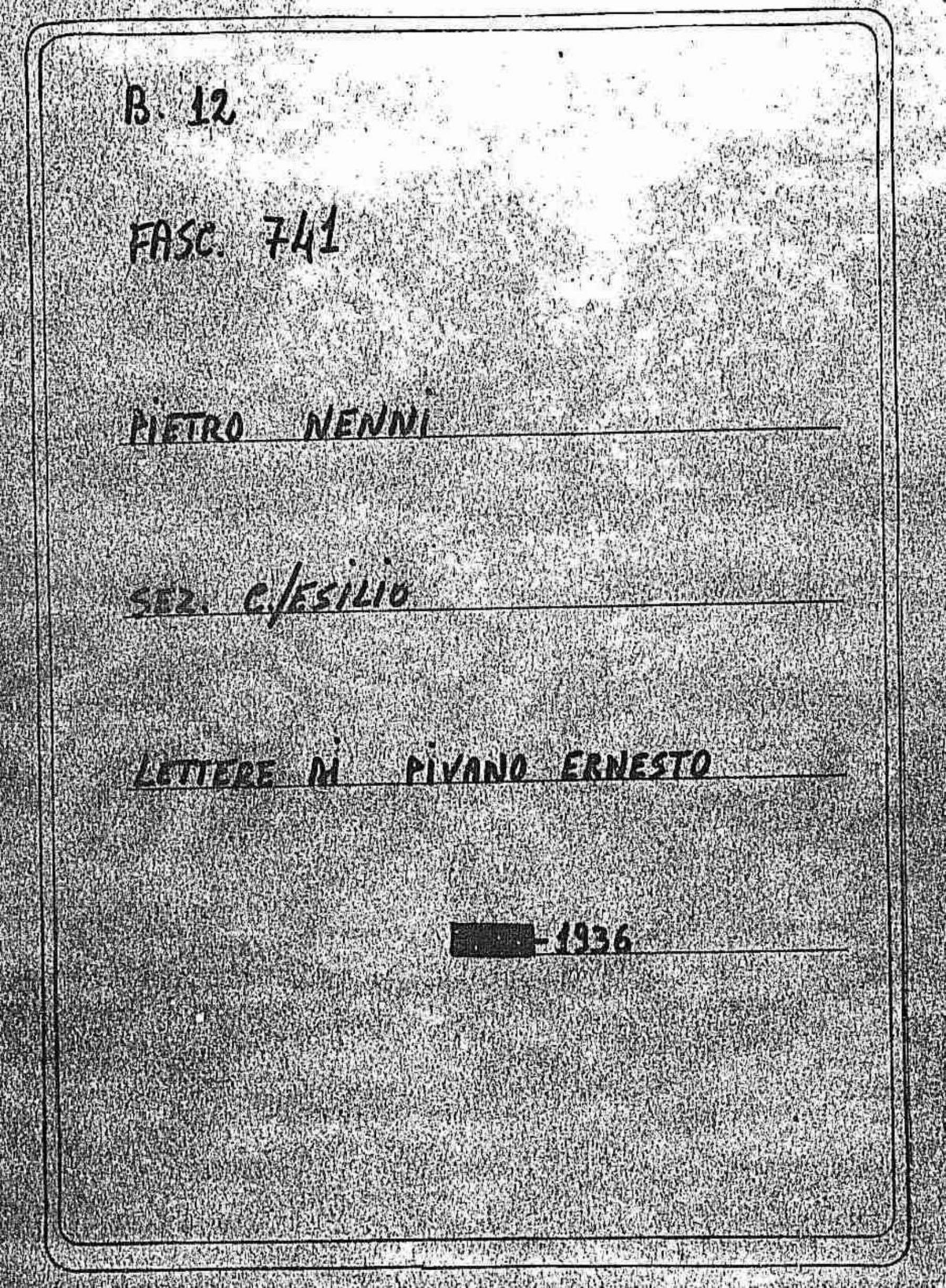 Pivano Ernesto, 1936 gen. 21