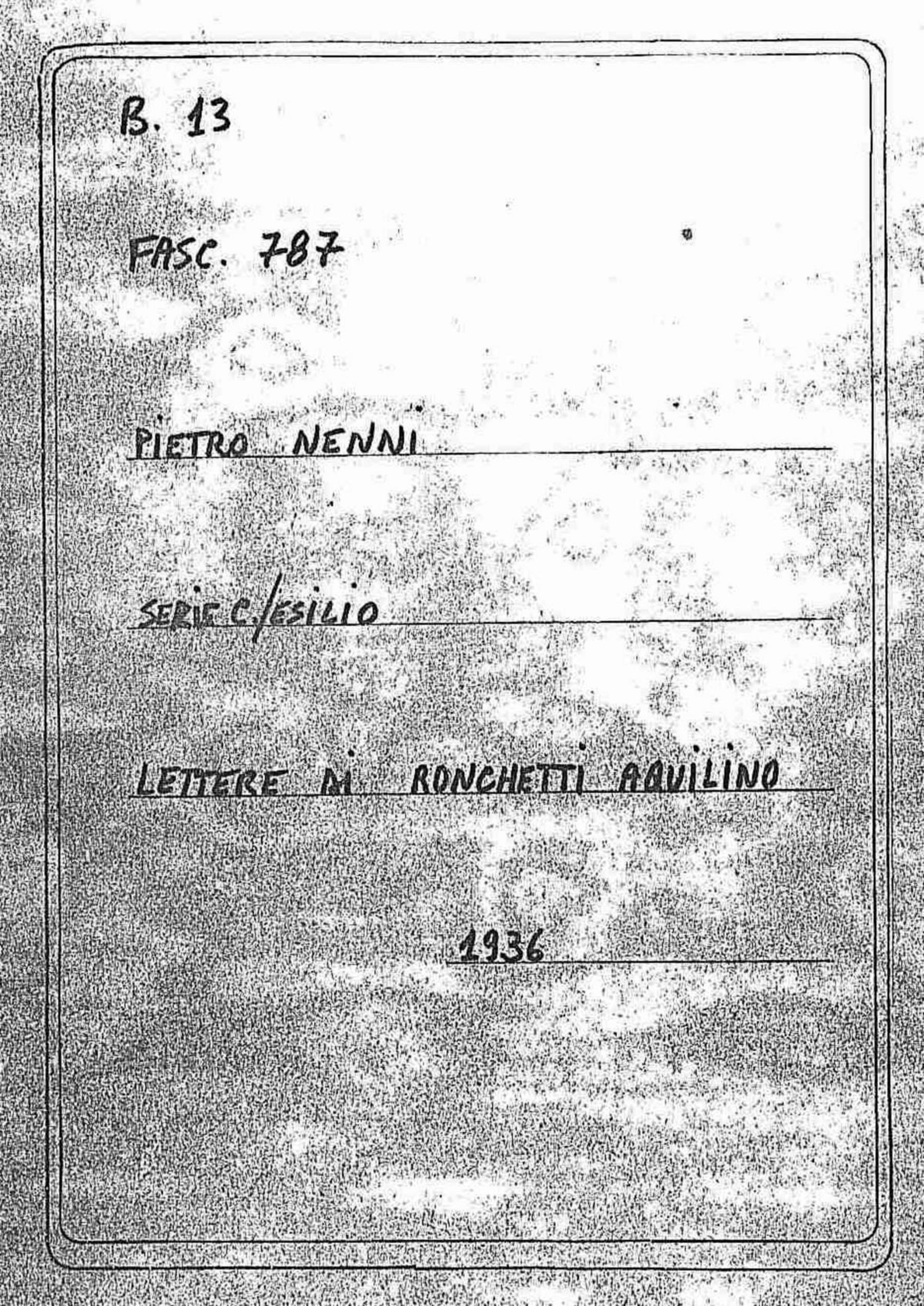 Ronchetti Aquilino, 1936 ott. 11