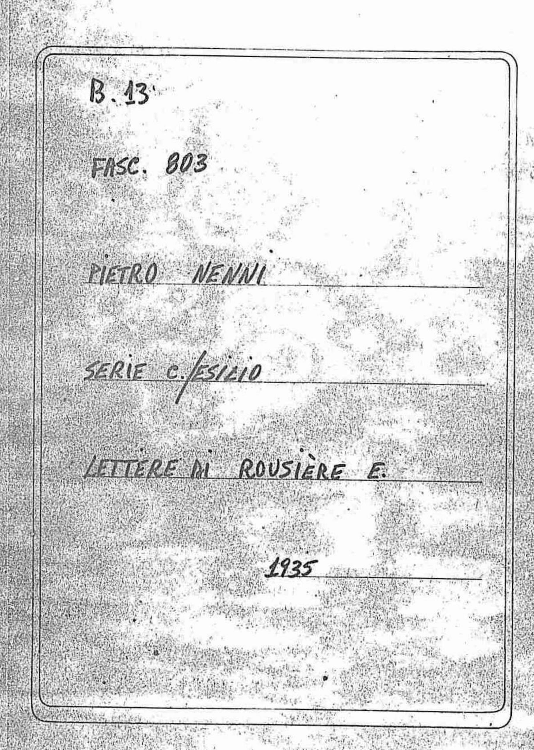 Rousiere E., 1935 feb. 3