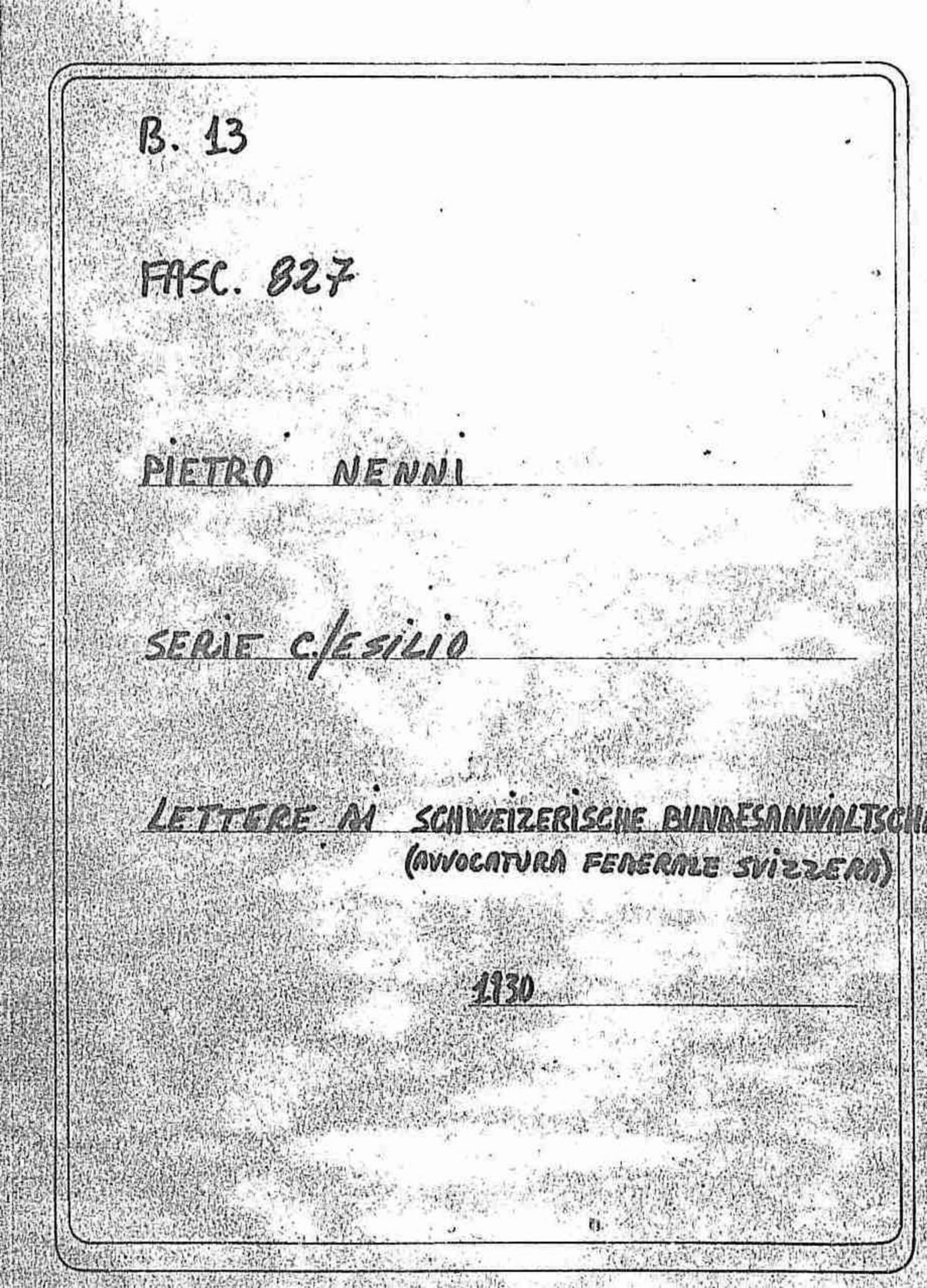 Schweizerische Bundesanwaltschaft (Avvocatura Federale Svizzera - Le Procureur Général, 1930 dic. 28