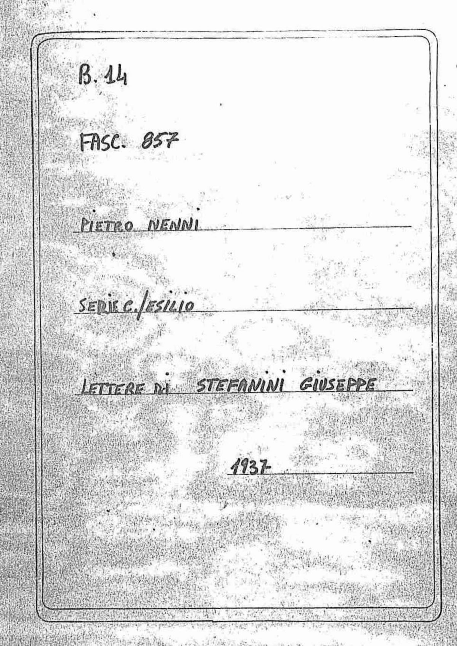 Stefanini Giuseppe, 1937 nov. 1