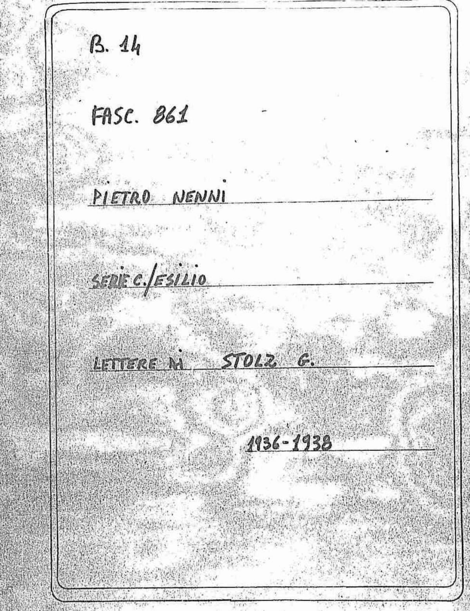 Stolz G., 1936 nov. 7 - 1938 feb. 5