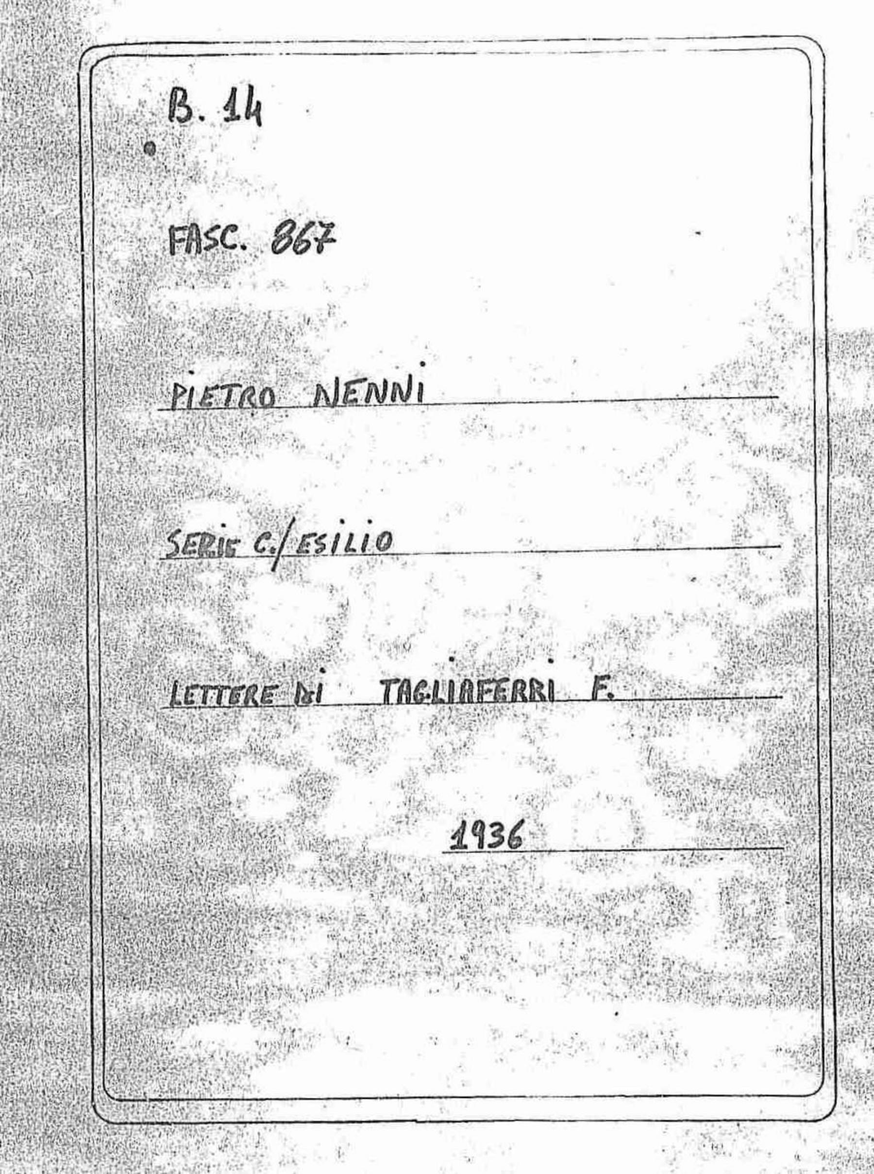 Tagliaferri F., 1936 lug. 18