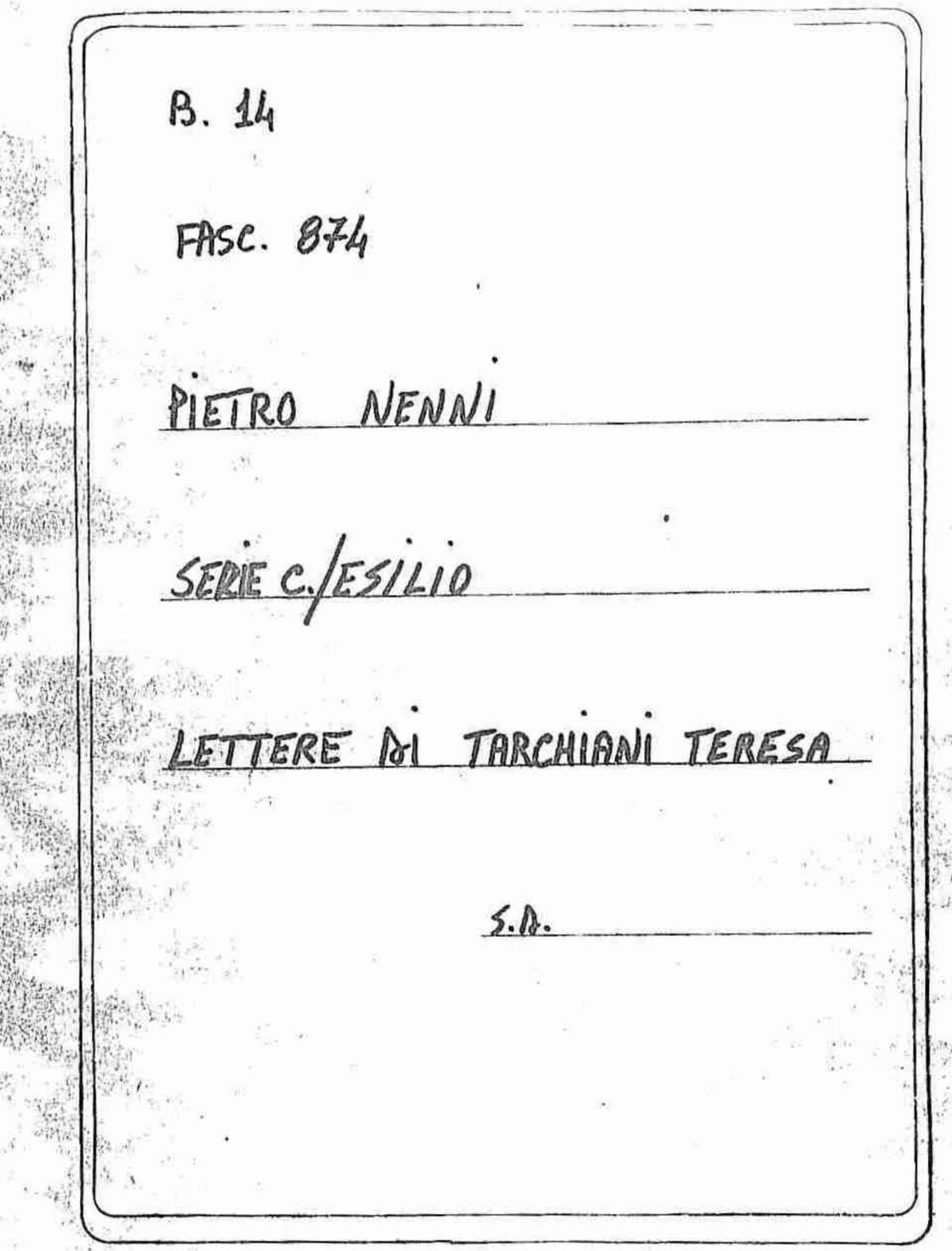 Tarchiani Teresa, s.d.