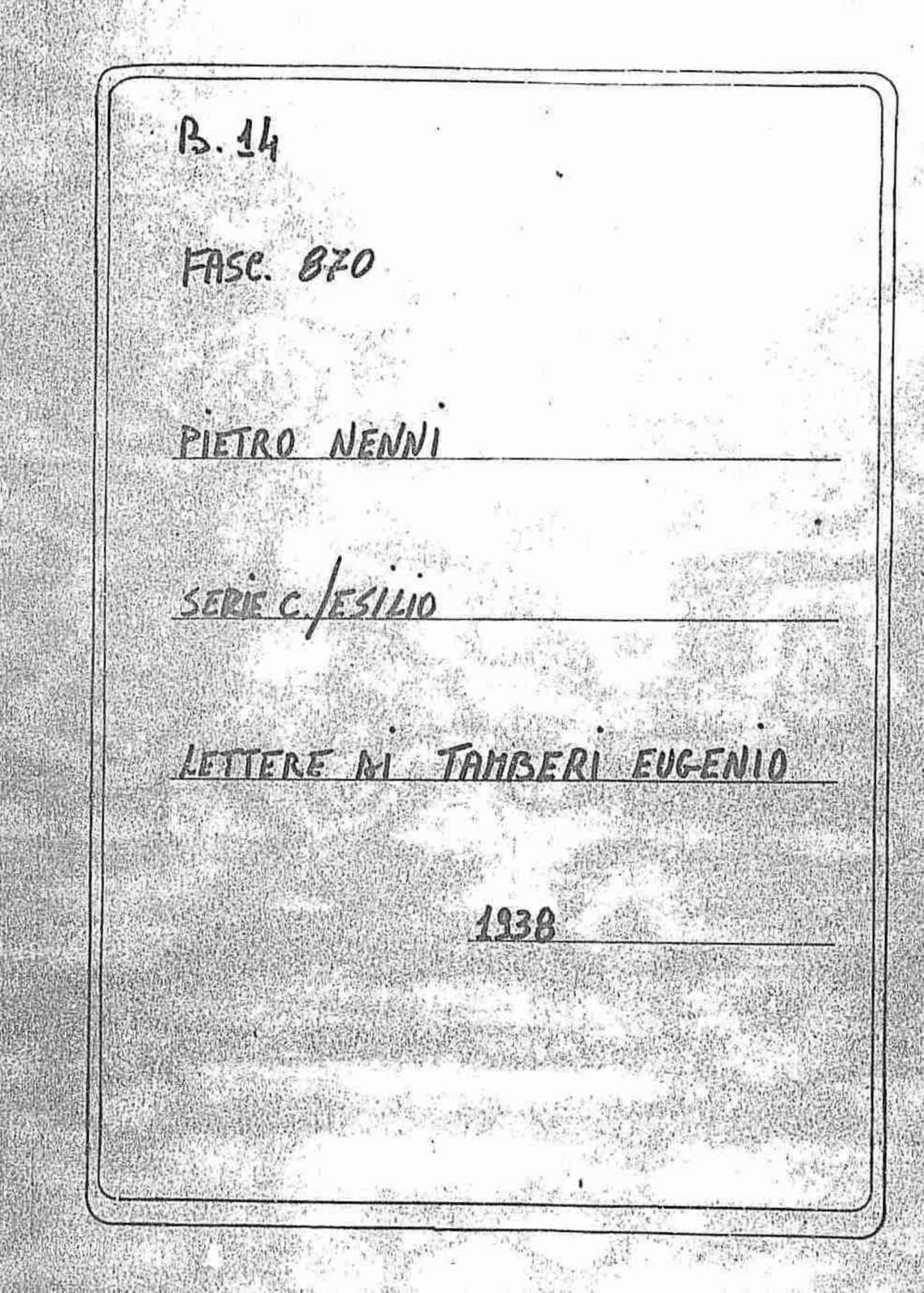 Tamberi Eugenio, 1938 giu. 5