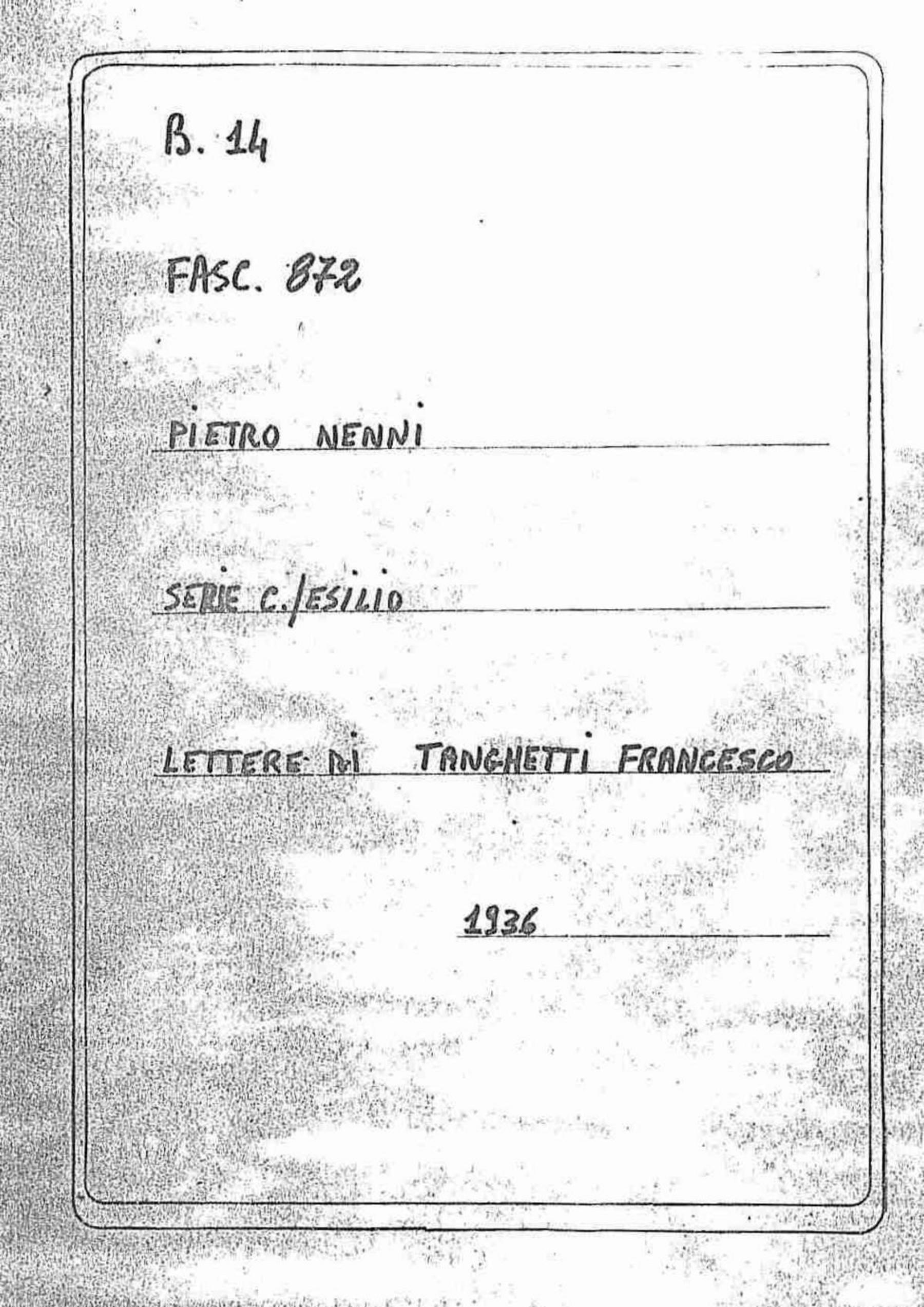 Tanghetti Francesco, 1936 feb. 23