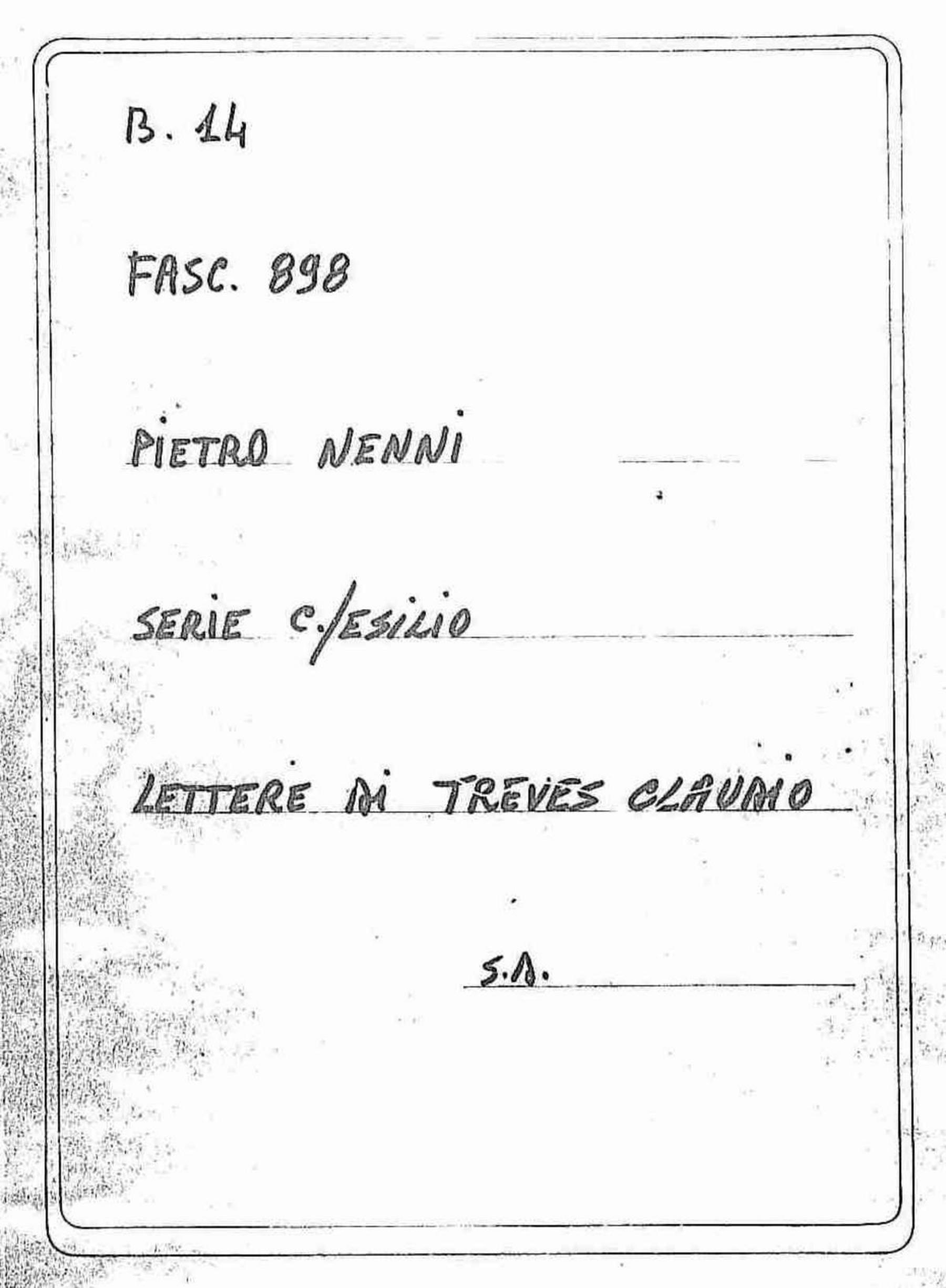 Treves Claudio, 1927 apr. 15