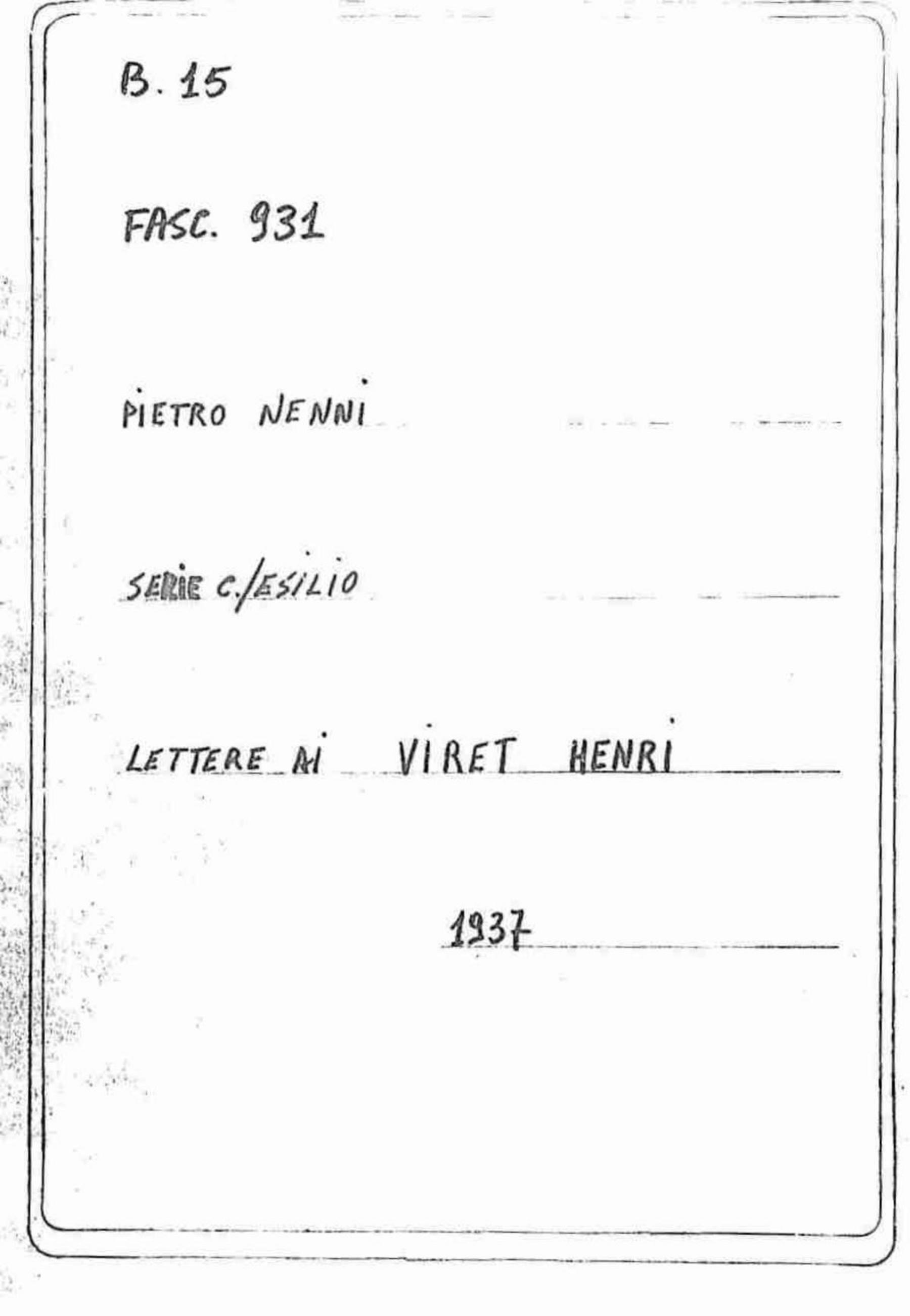 Viret Henri, 1937 ott. 20