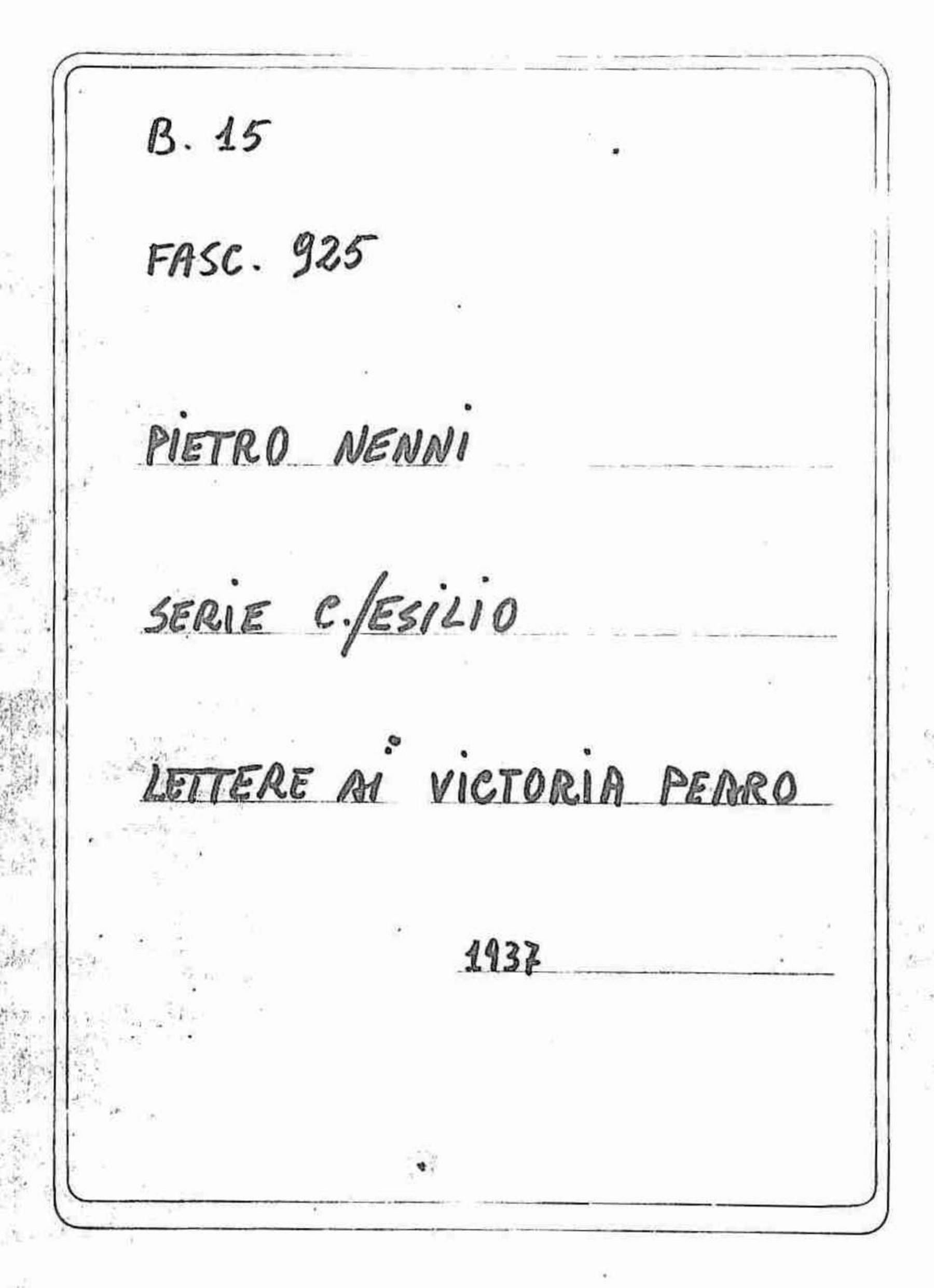 Victoria Pedro, 1937 mar. 25