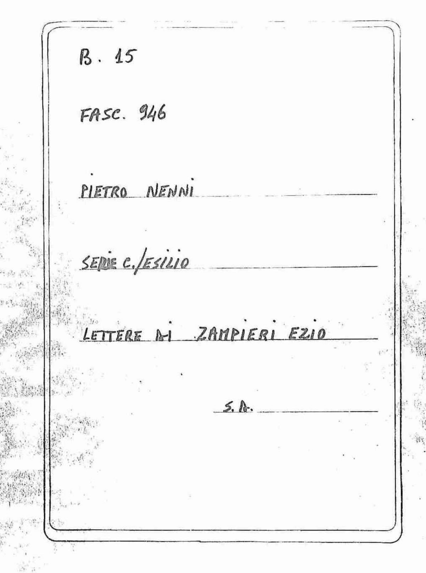 Zampieri Ezio, s.d.