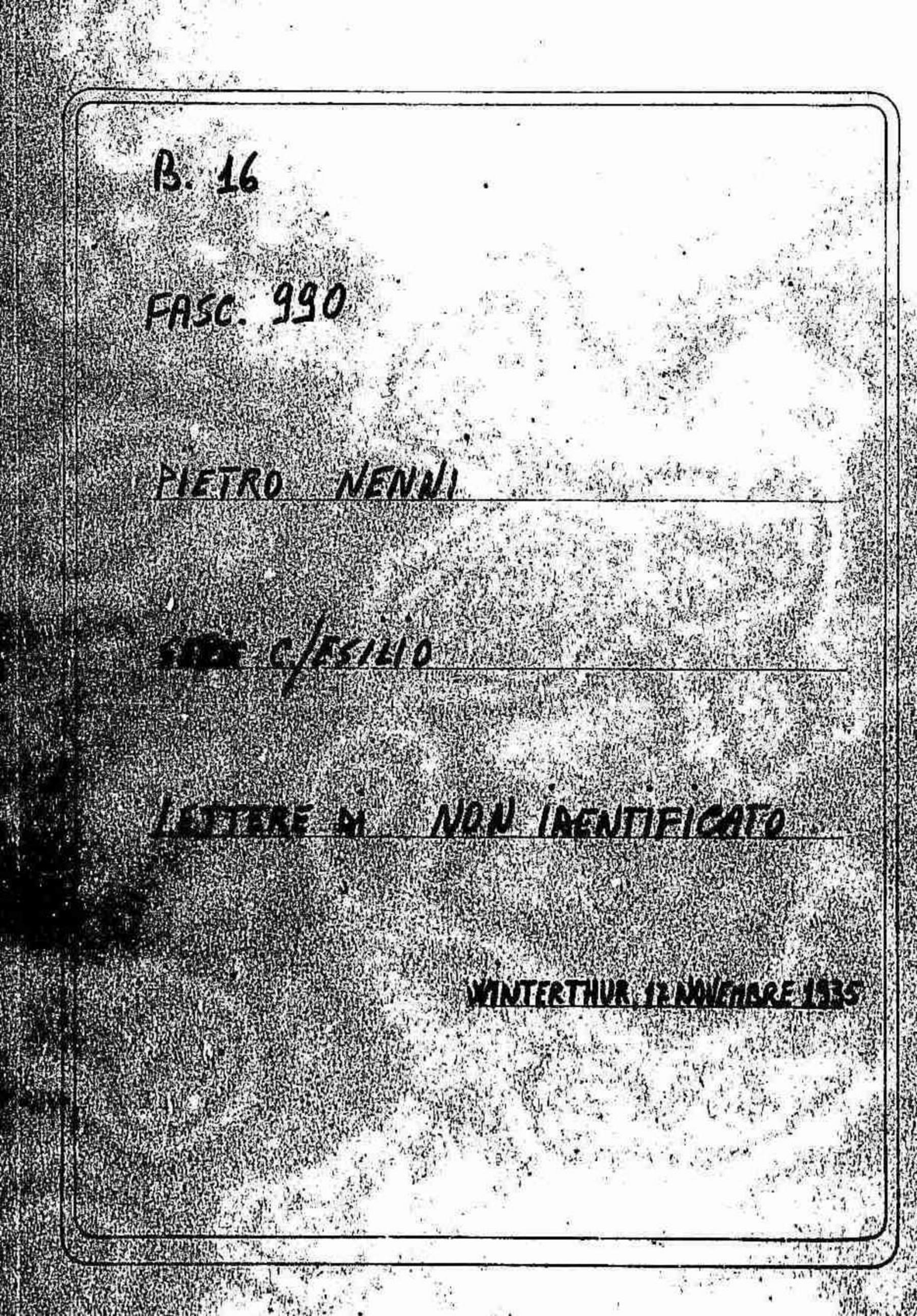 Winterthur, 17 novembre 1935, 1935 nov. 17