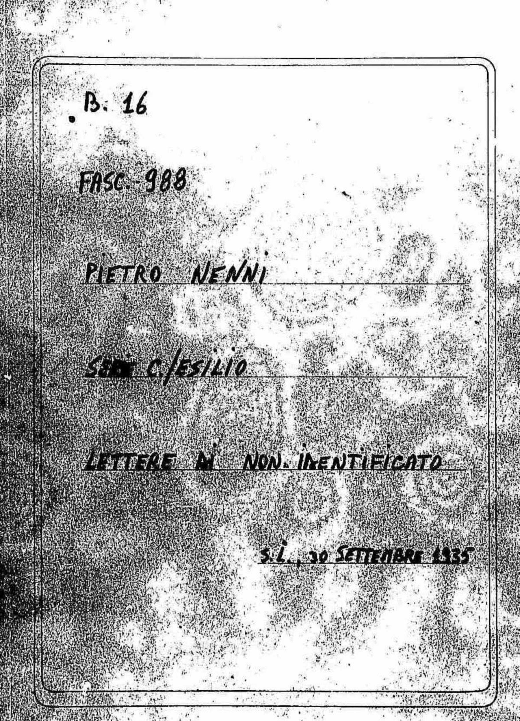 s.l., 30 settembre 1935, 1935 set. 30