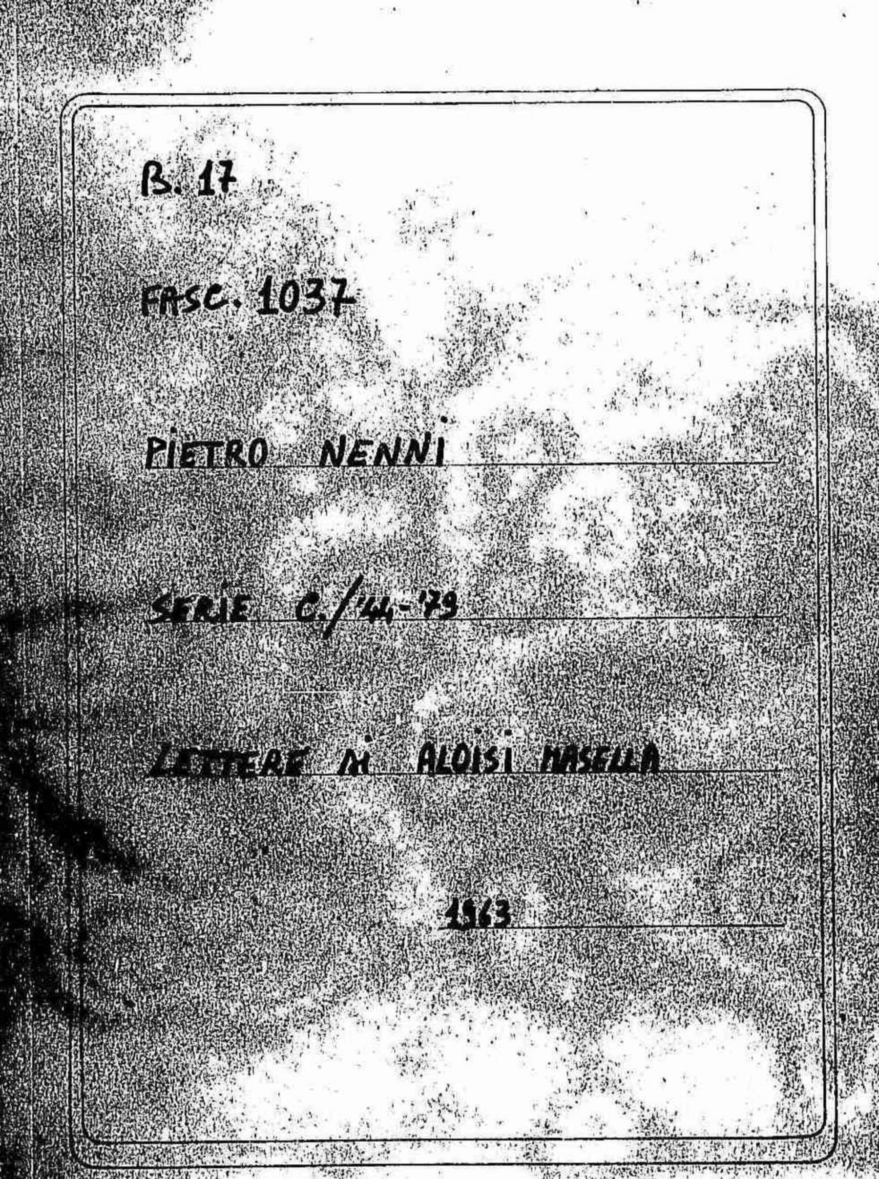 Aloisi Masella Benedetto, 1963 giu. 5