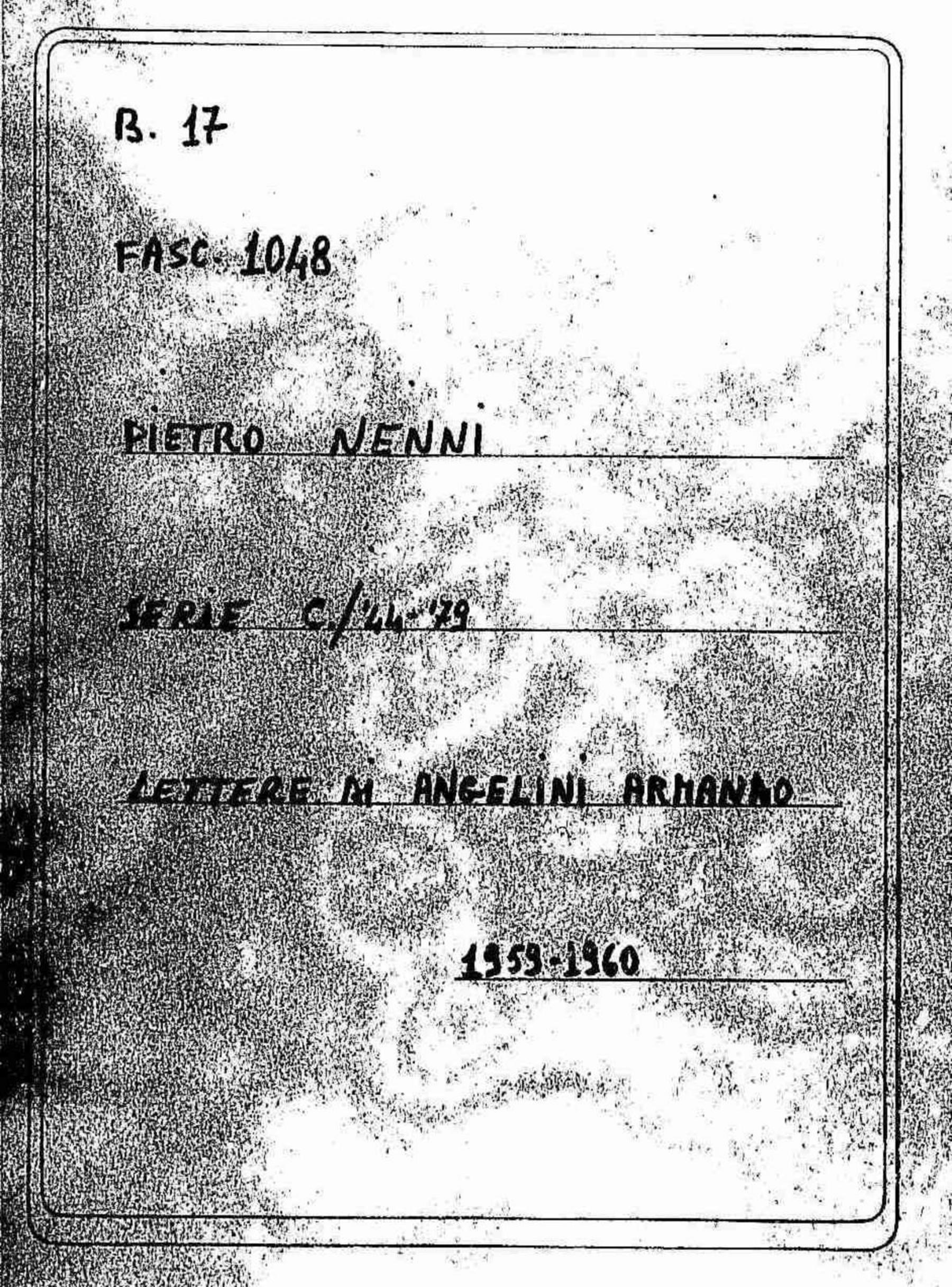 Angelini Armando, 1959 lug. 10 - 1960 set. 28