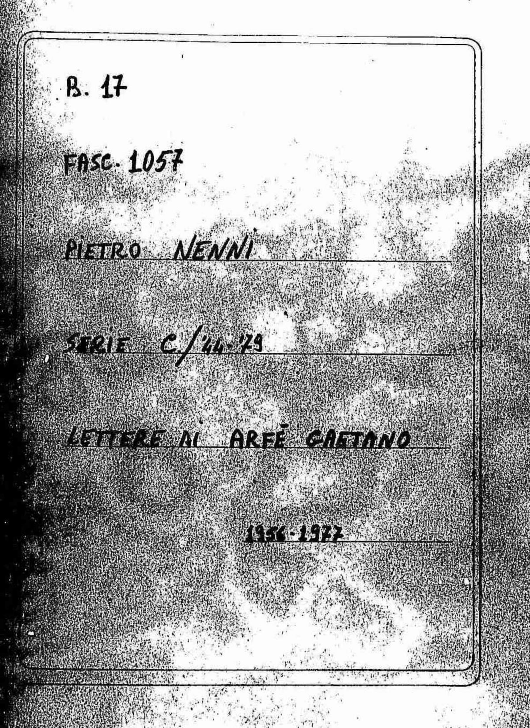 Arfe Gaetano, 1956 ago. 30 - 1977