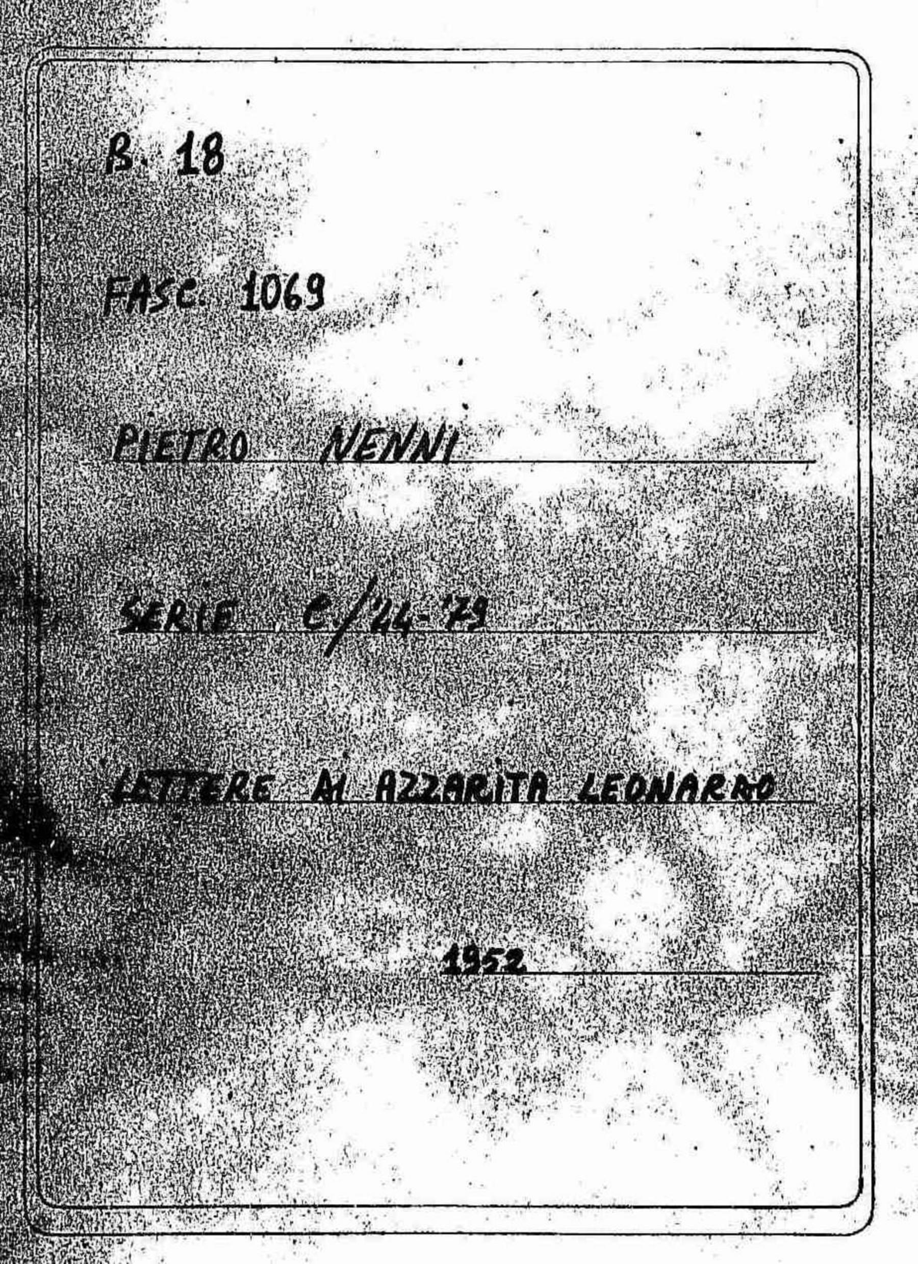 Azzarita Leonardo, 1952 ott. 1