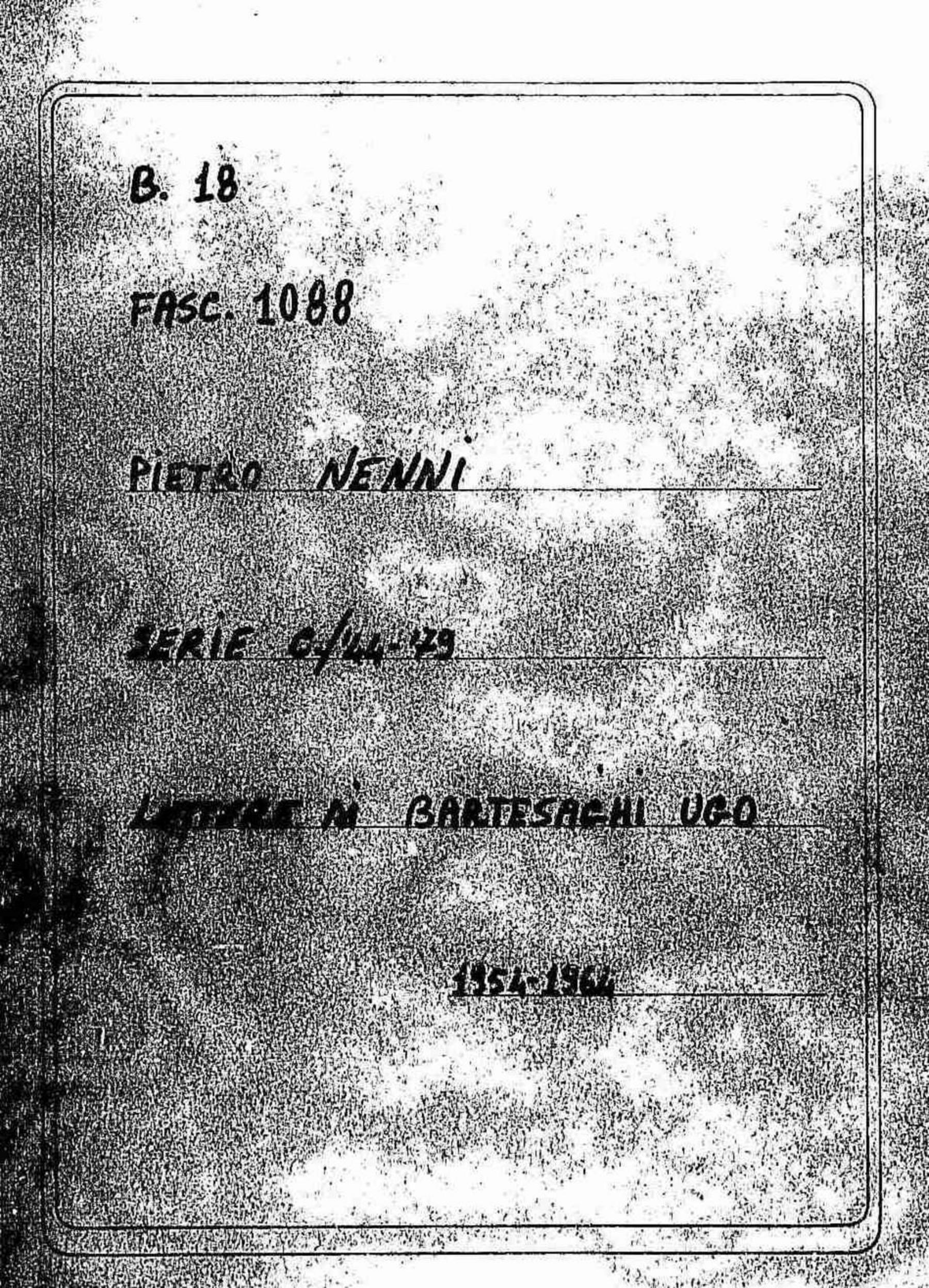 Bartesaghi Ugo, 1954 dic. 28 - 1964 gen. 23