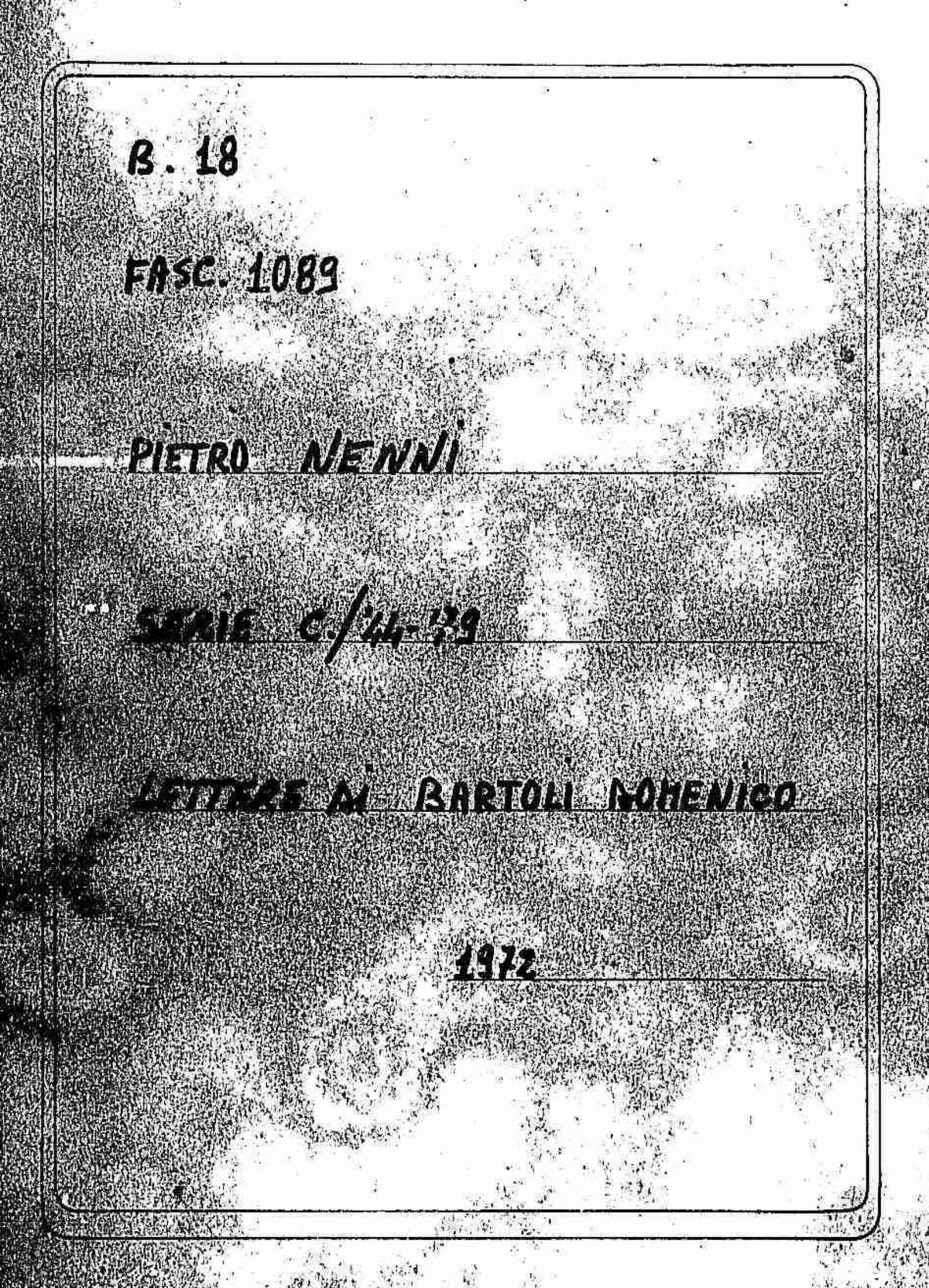 Bartoli Domenico, 1972 apr. 28