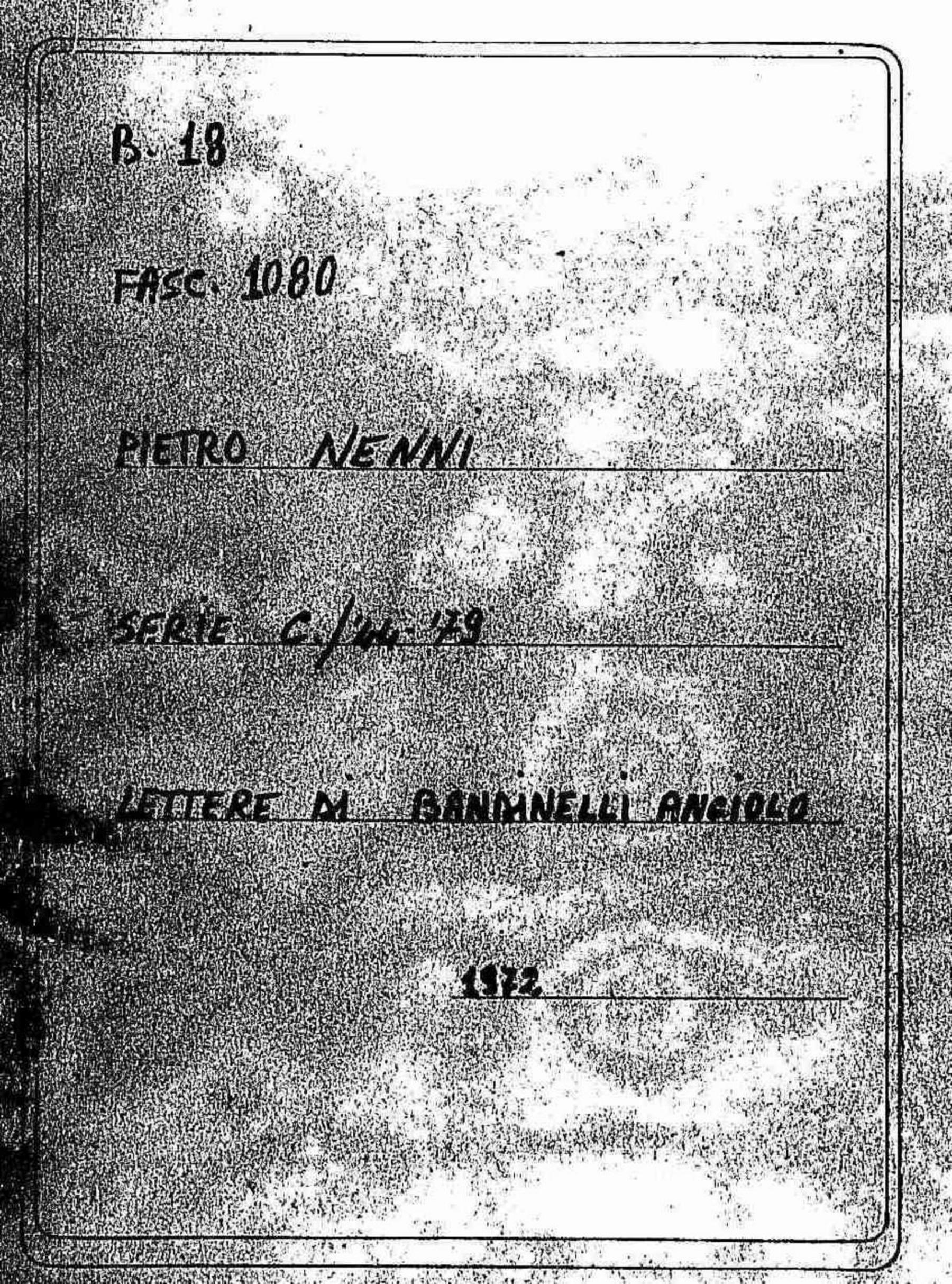 Bandinelli Angiolo, 1972 ott. 28