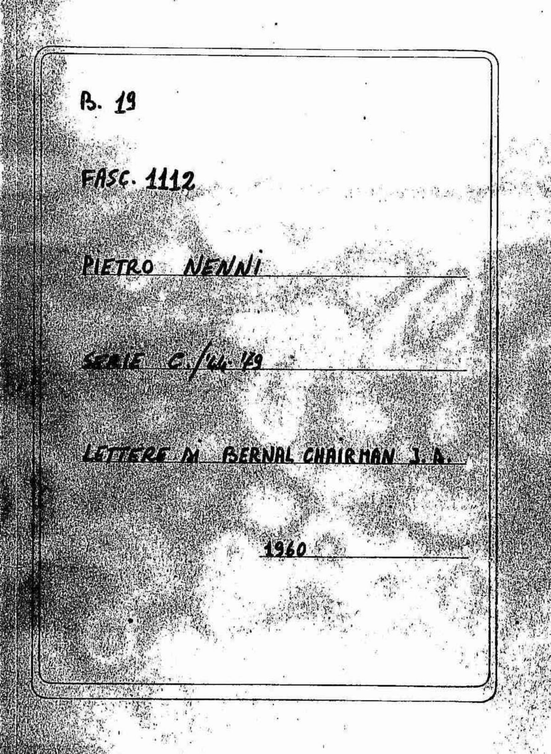 Bernal Chairman J.D., 1960 gen. 8