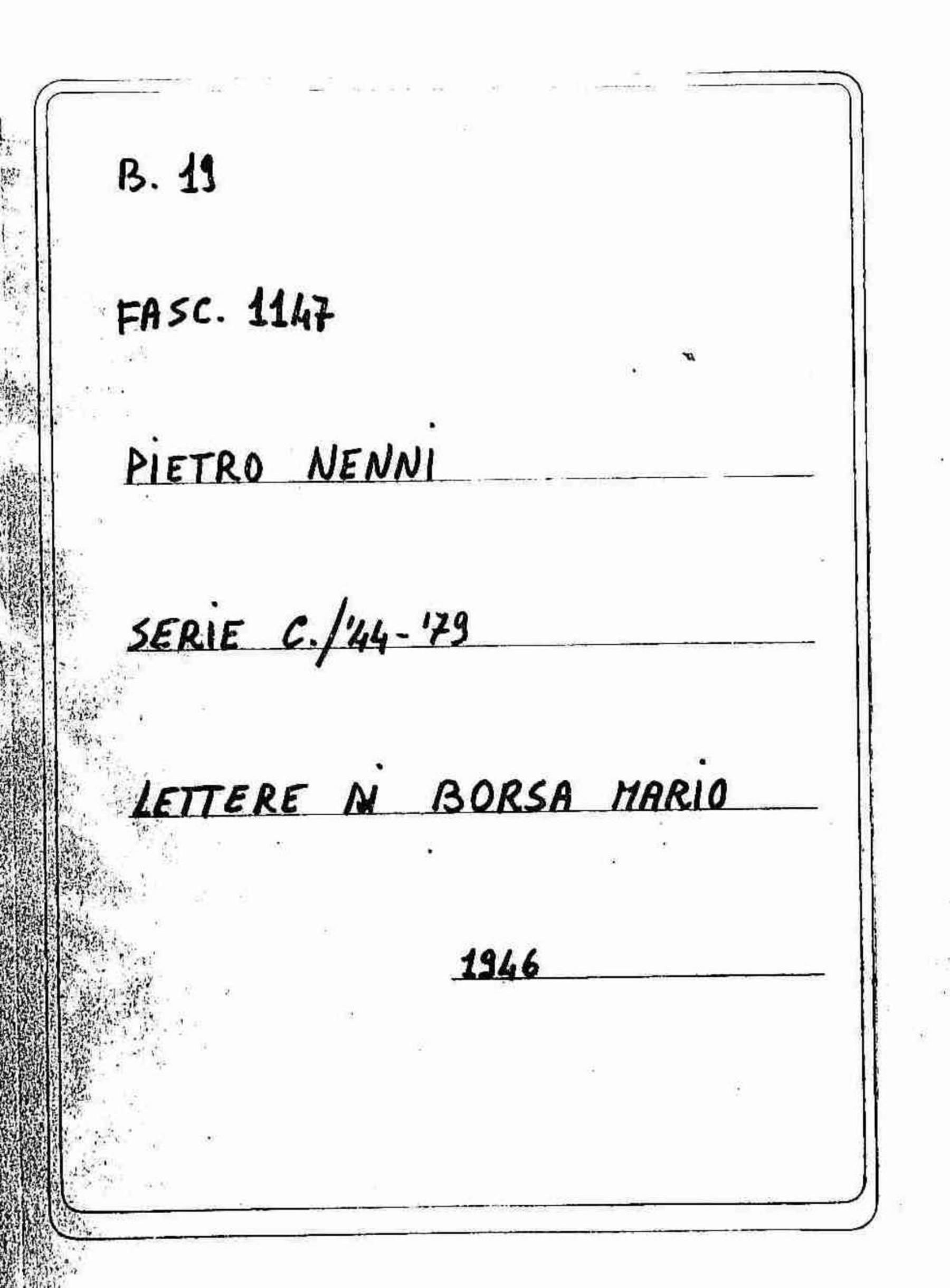 Borsa Mario, 1946 ott.