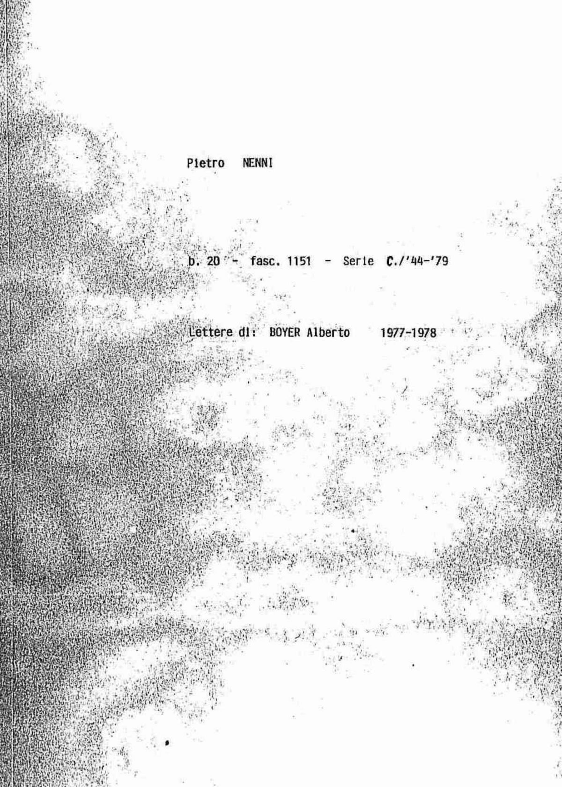 Boyer Alberto, 1977 feb. 9 - 1978 giu. 29