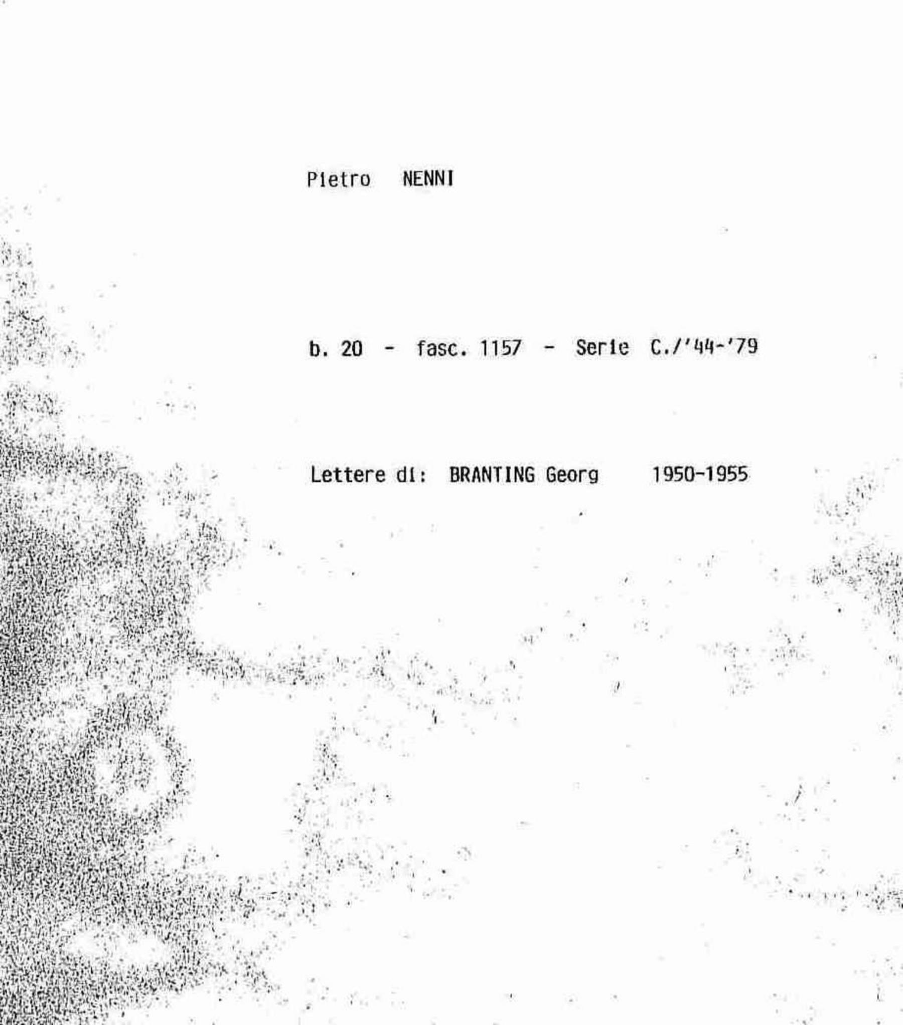 Branting Georg, 1950 dic. 16 - 1955 mar. 27