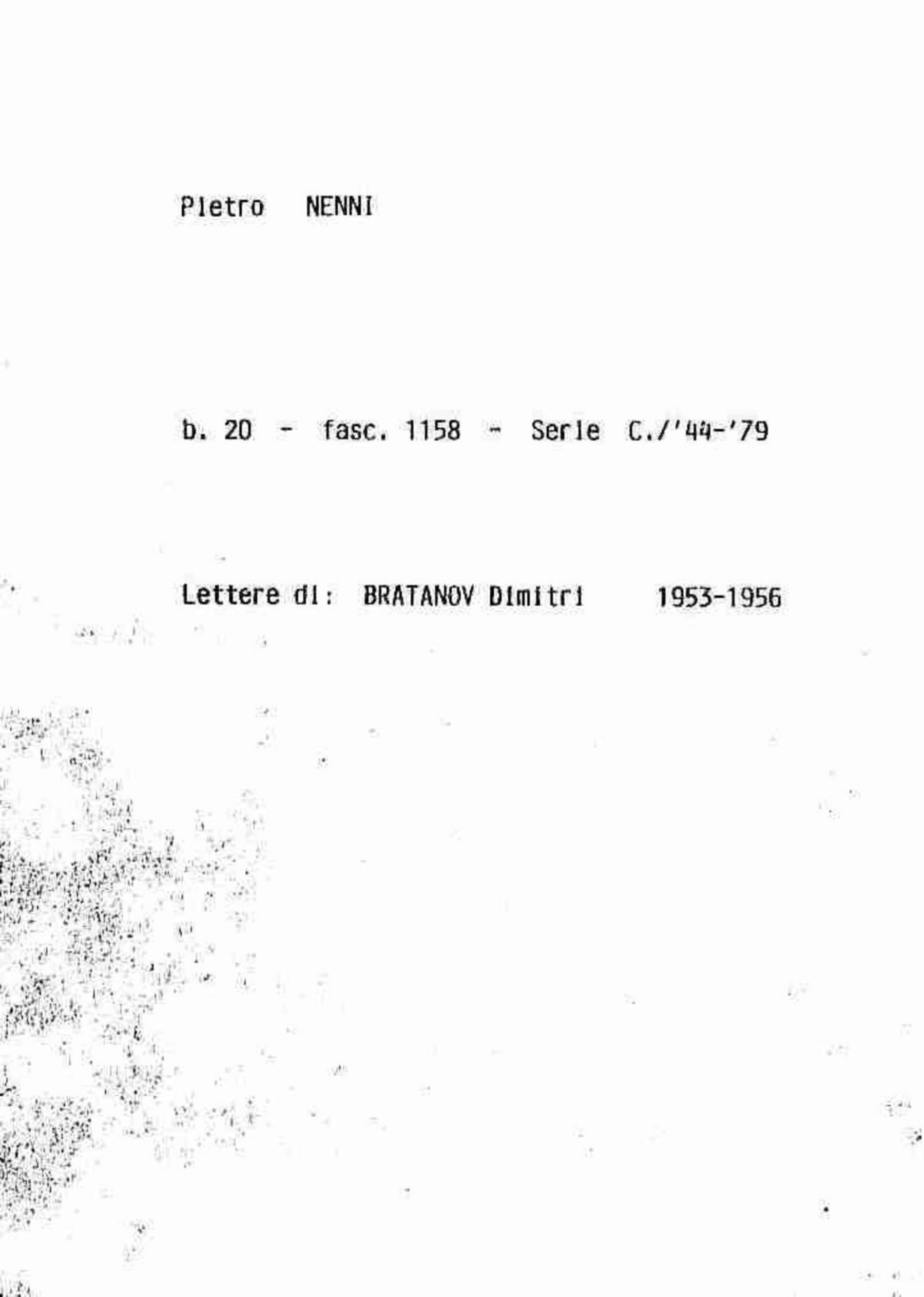 Bratanov Dimitri, 1953 mag. 19 - 1956 apr. 30