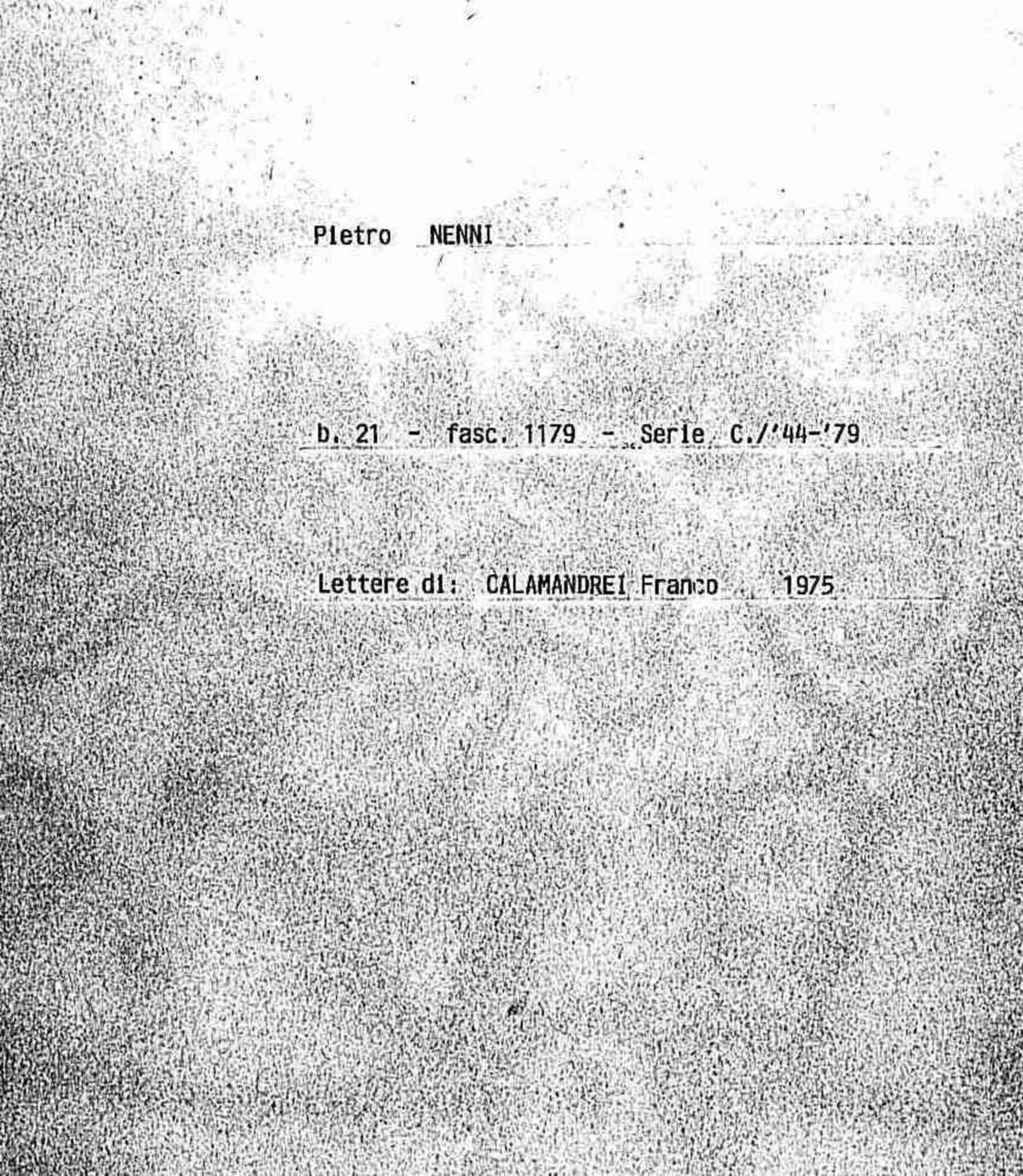 Calamandrei Franco, 1975 gen. 25