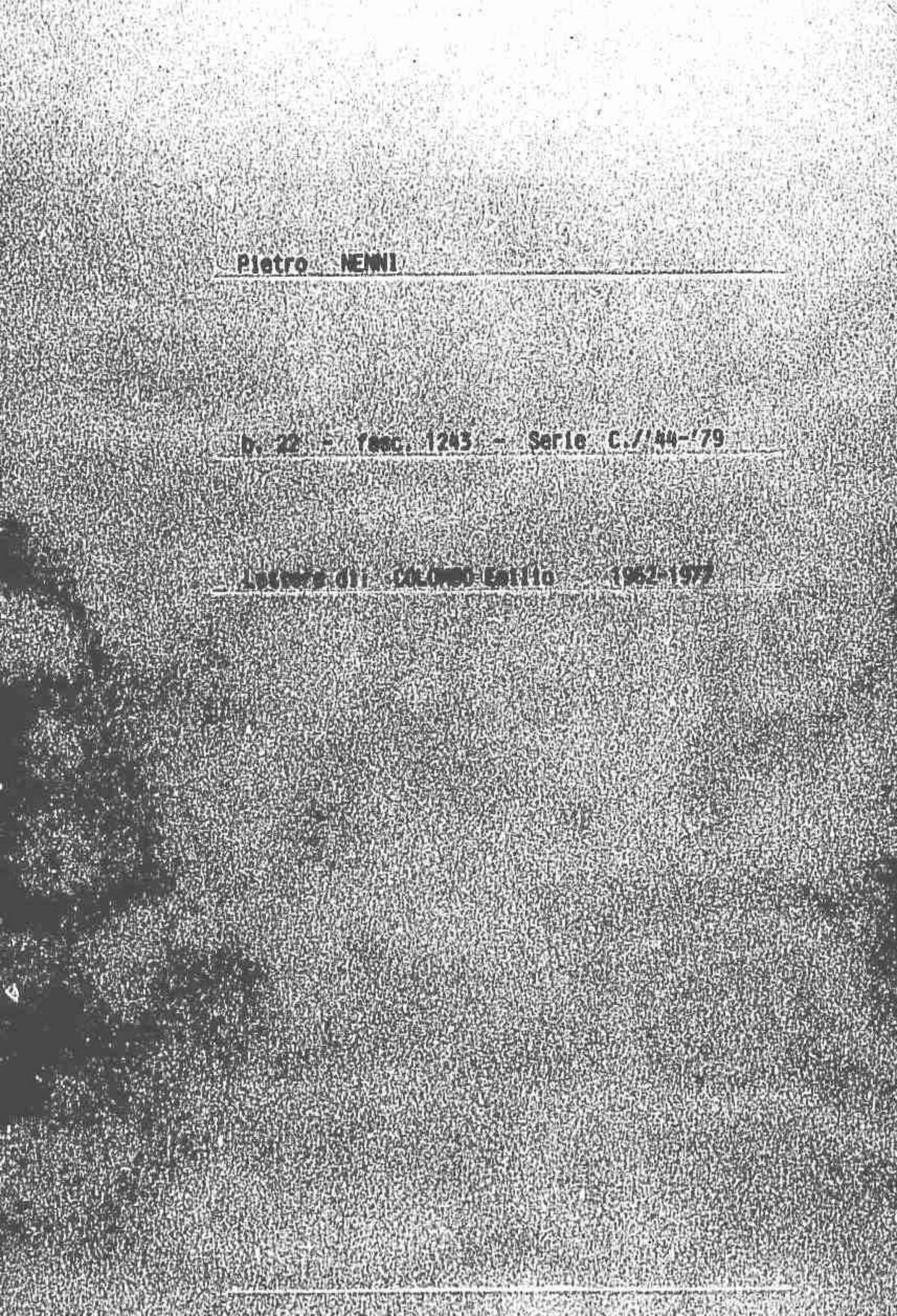Colombo Emilio, 1962 giu. 25 - 1977 mar. 28