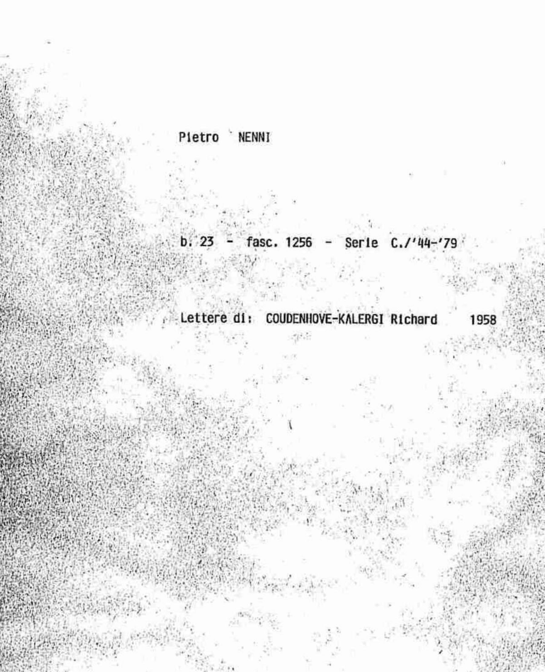 Coudenhove Kalergi Richard, 1958 gen. 29