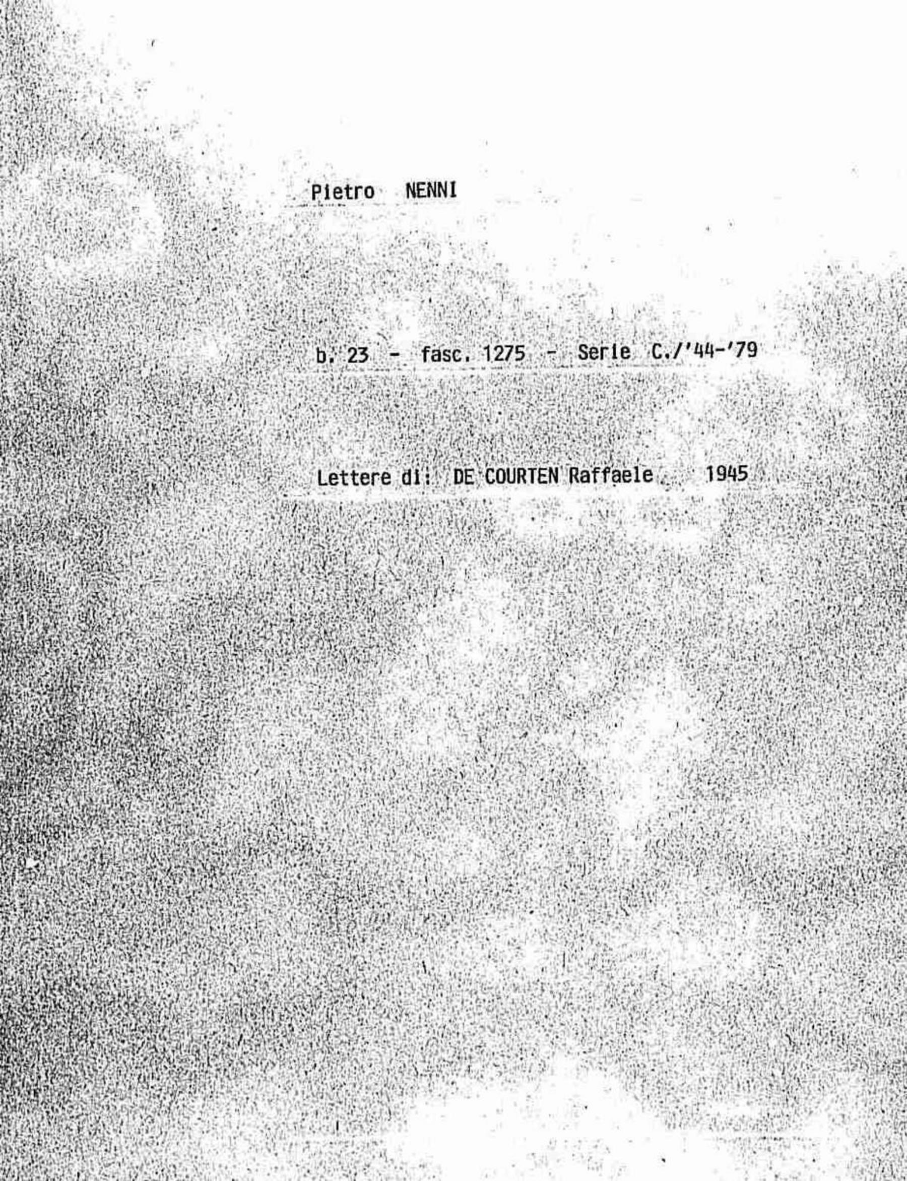 De Courten Raffaele, 1945 dic. 17