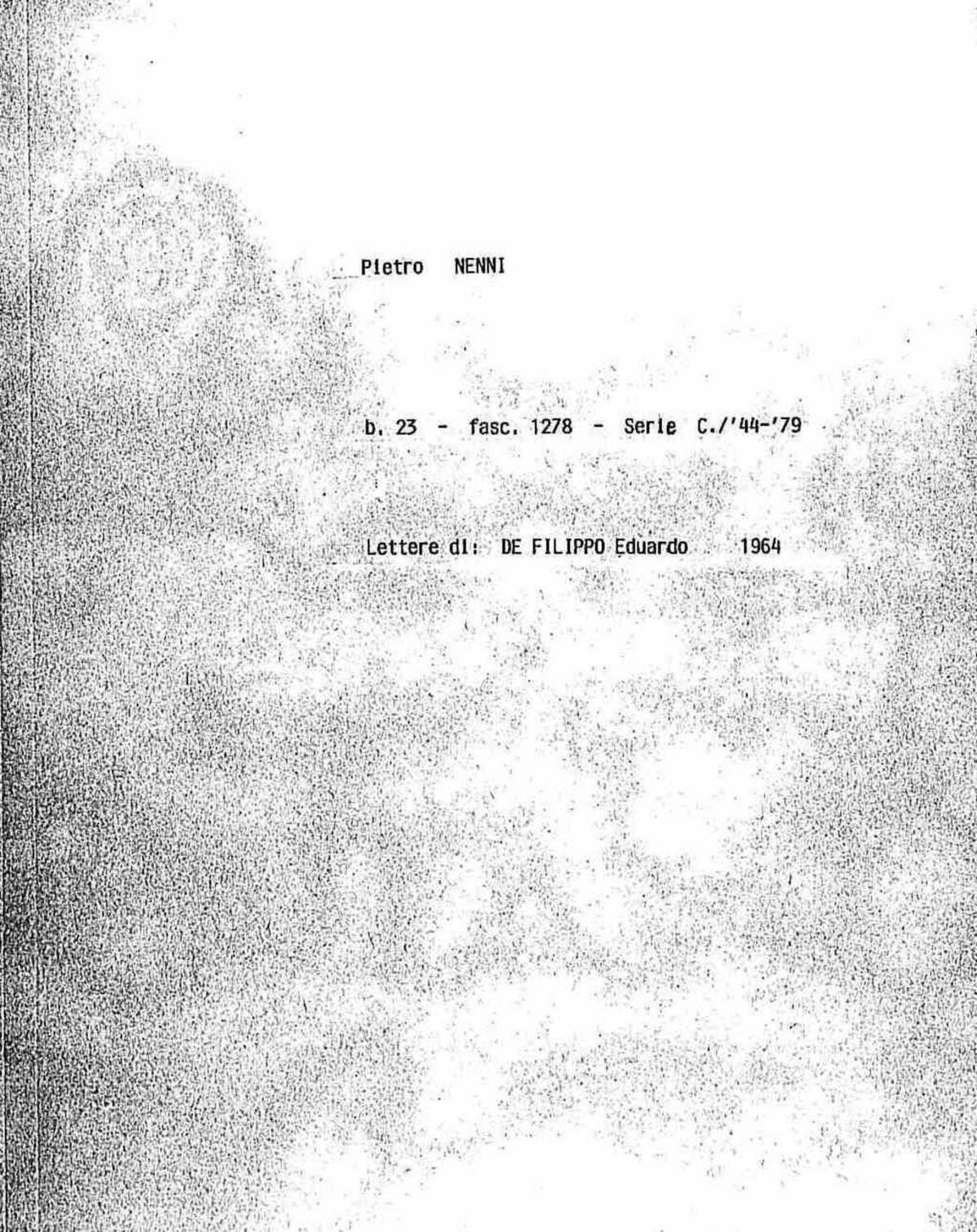 De Filippo Eduardo, 1964 nov. 4