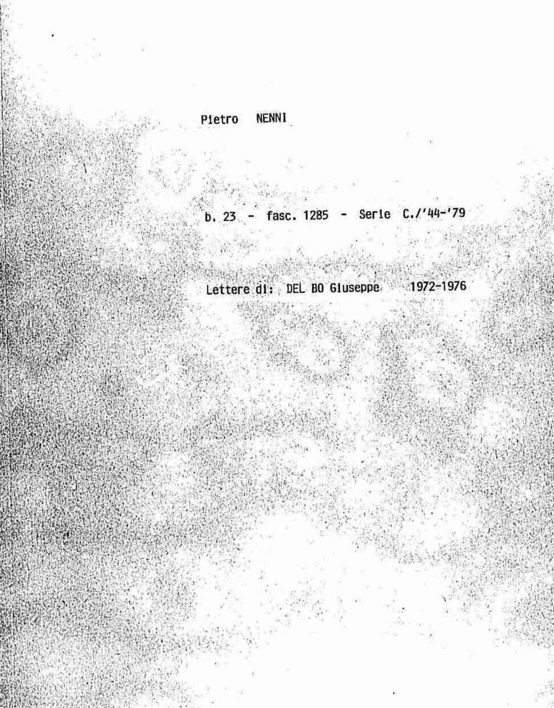 Del Bo Giuseppe, 1972 ago. 30 - 1976 ott. 12