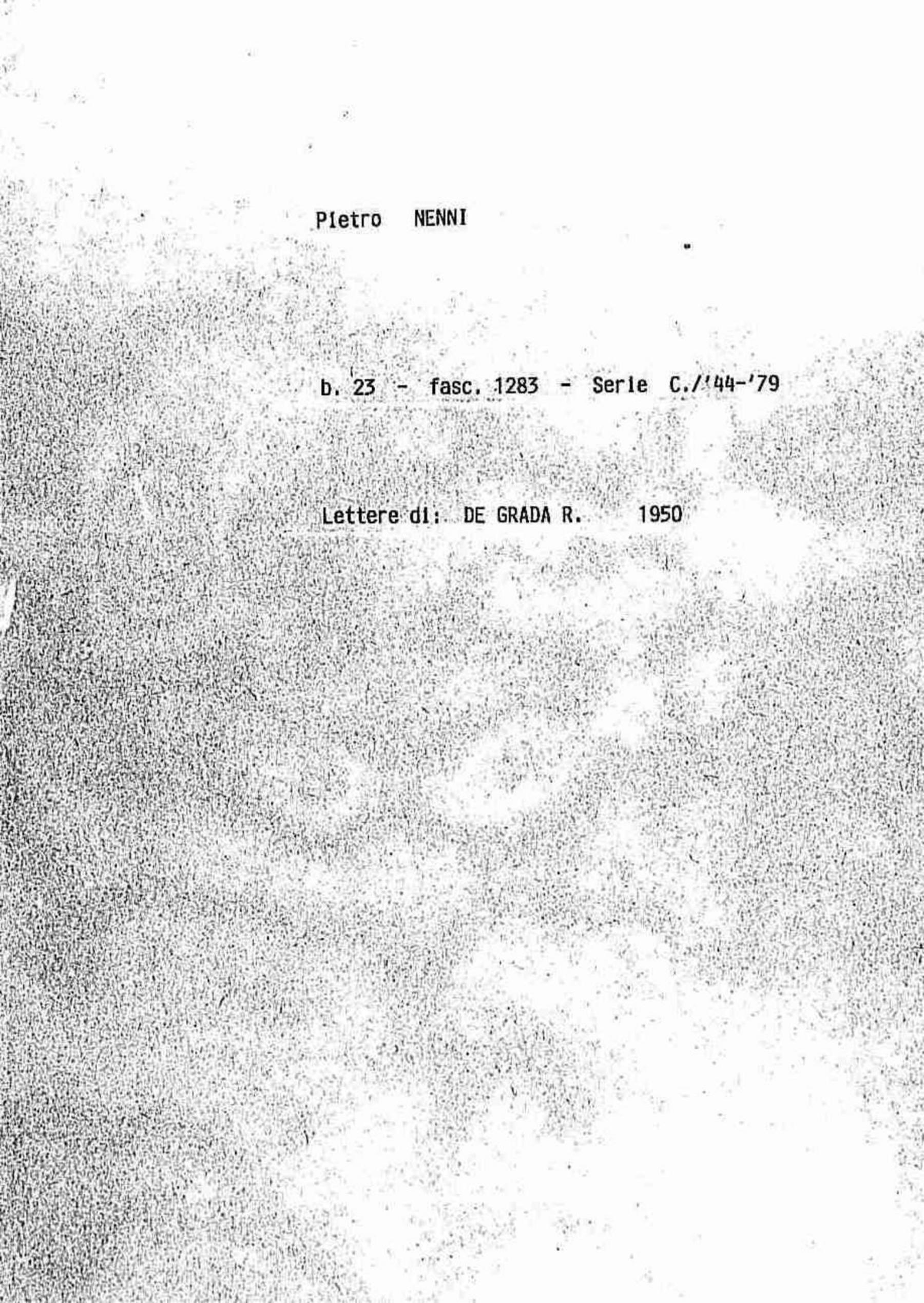 De Grada R., 1950 ago. 29