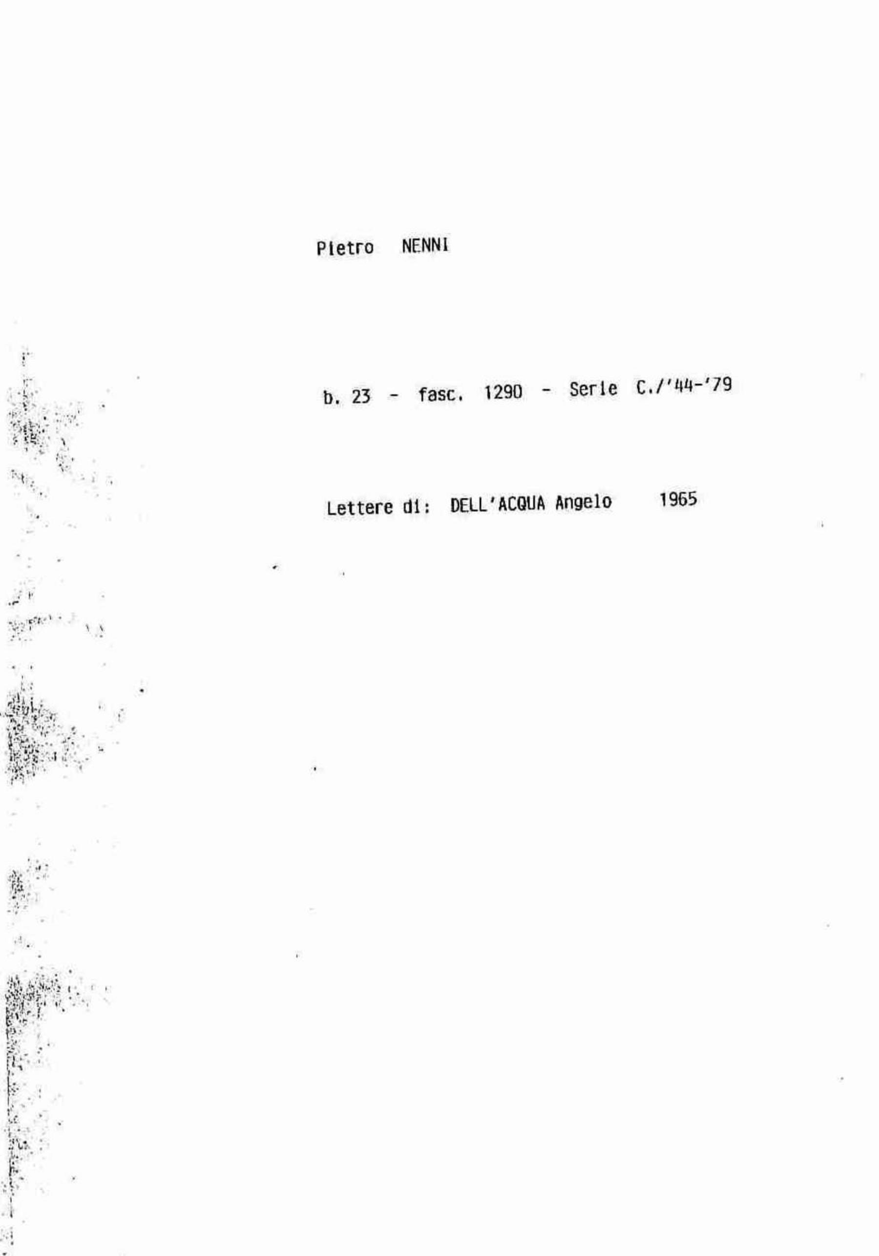 Dell'Acqua Angelo, 1965 apr. 17