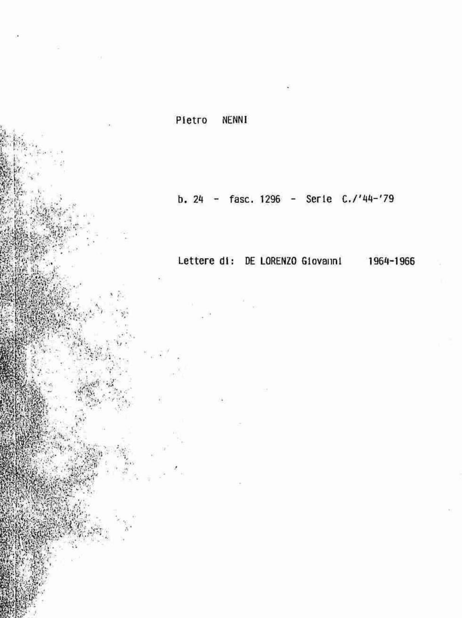 De Lorenzo Giovanni, 1964 giu. 29 - 1966 giu. 29